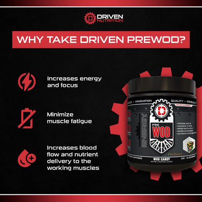 Driven PREWOD Energy Matrix, 50 Servings - Pre-Workout Supplement with Caffeine Driven NutritionUS supplements