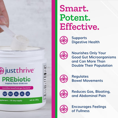 Just Thrive PREbiotic Powder - Digestive and Immune Support Supplement, 150 g Just ThriveUS supplements
