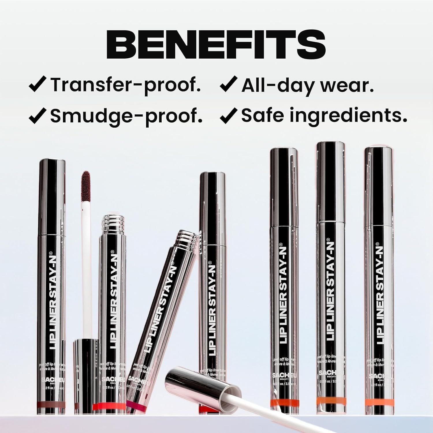 Sacheu Lip Liner STAY-N Peel Off Lip Stain — Long Lasting Waterproof Lip Tint with Hyaluronic Acid & Vitamin E — Transfer Proof Matte Finish, Vegan & Cruelty-Free (p-INKED) SacheuAu supplements
