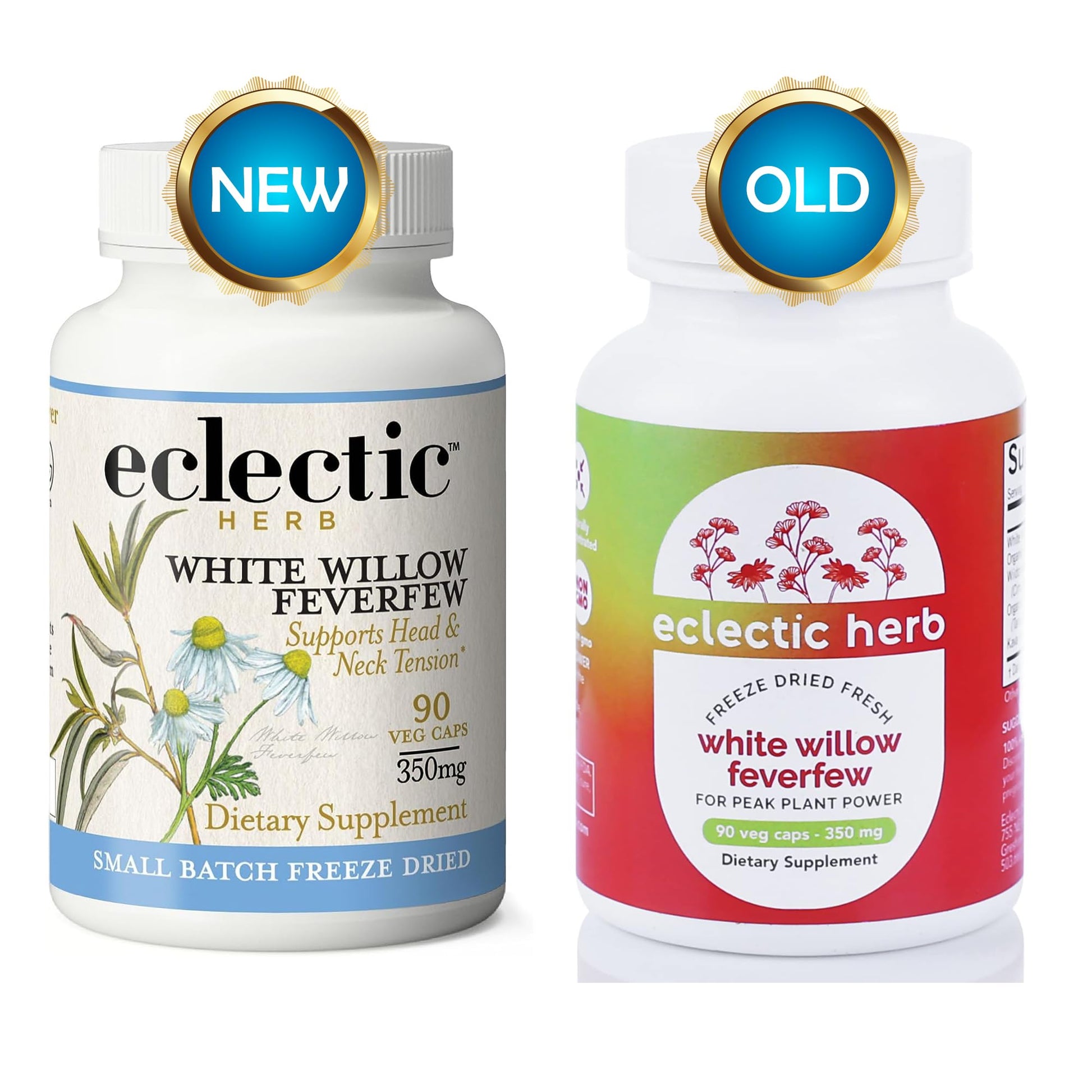 Eclectic Institute Raw Fresh Freeze-Dried Non-GMO White Willow - Feverfew | Support Body's Response to Occasional Pain | 90 CT (350 mg) ECLECTIC INSTITUTEAu supplements
