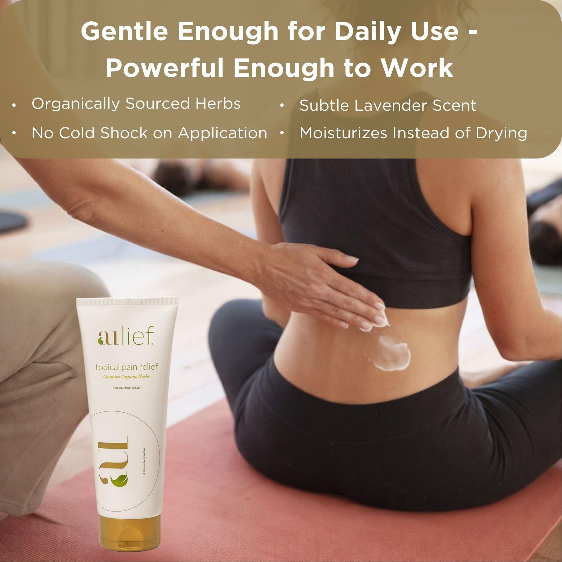 Aulief Gold Natural Pain Relief Cream – Organic Herbal Lotion for Arthritis, Joint Pain & Sore Muscles, Neck, Knee & Back Aches, Premium Organic Natural Pain Reliever, 3.2 Oz Tube AuliefAu supplements