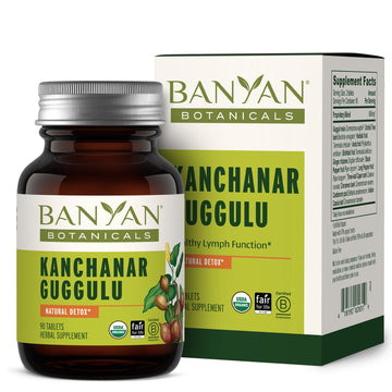 Banyan Botanicals Kanchanar Guggulu Tablets – Organic Lymph Supplement with Guggulu Resin – Promotes the Healthy Elimination of Natural Toxins* – 90 Tablets – Non-GMO Sustainably Sourced Vegan Banyan BotanicalsAu supplements