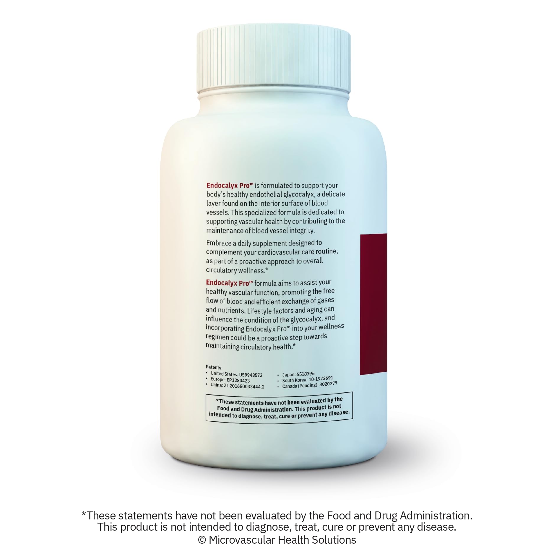 MYBODYRX Endocalyx Pro Supplement – Endothelial Glycocalyx Support 120 Capsules - Vascular & Microcirculation Health – Clinically-Studied – Patented – Supports Nitric Oxide Functions MYBODYRXAu supplements