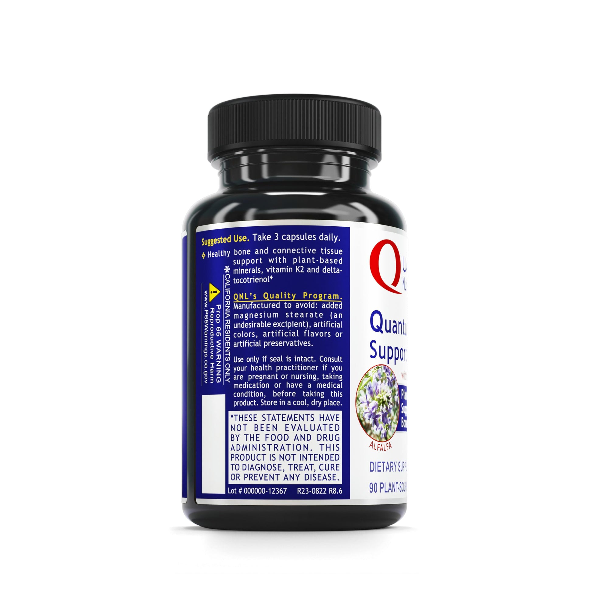 Quantum Nutrition Labs Quantum Bone Health - Bone Health Vitamins, Bone Strength Supplement for Women and Men, Organic Calcium Supplement with Fermented Vitamin K2, Bone Health Support - 90 Capsules Quantum NutritionAu supplements