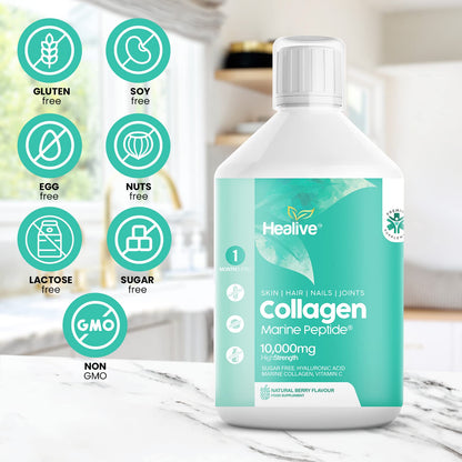 HEALIVE Marine Collagen Peptides - Skin, Hair, Nail & Joint, Support Against Premature Ageing HEALIVEUS supplements