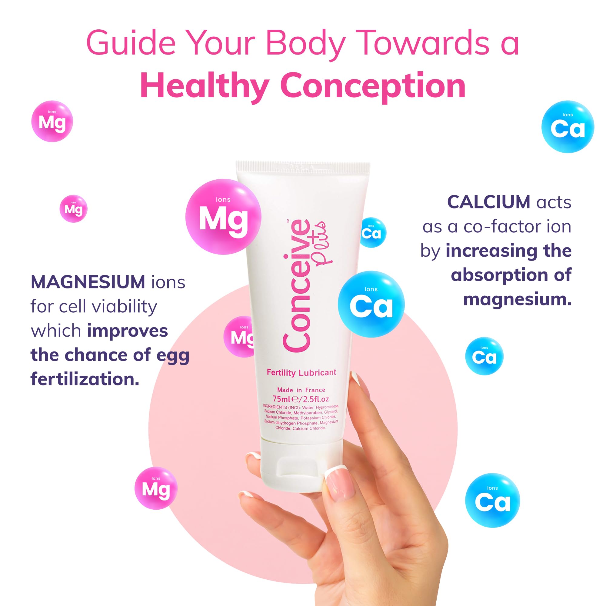 Conceive Plus Fertility Lubricant - Fertility Friendly Lube for Couples Trying to Conceive, 75ml / 2.5 fl oz CONCEIVE PLUSAu supplements