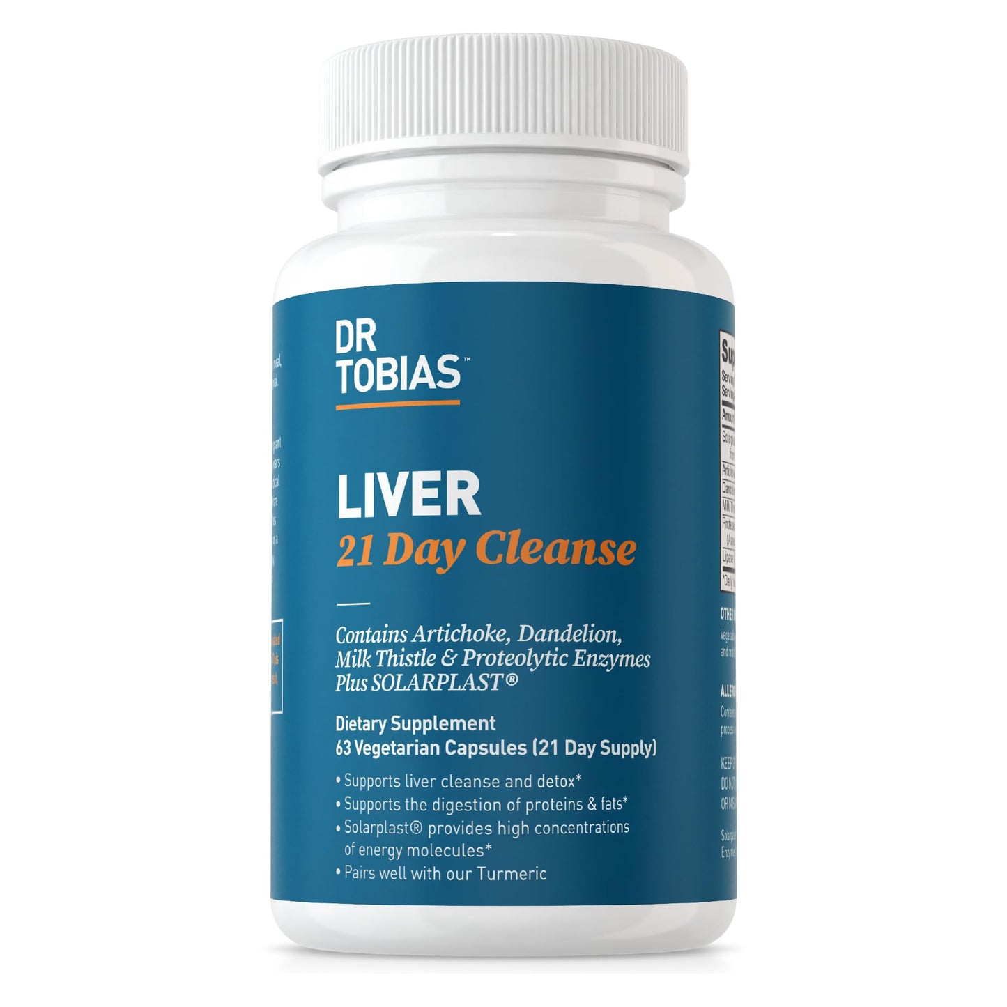 Dr. Tobias Liver 21 Day Cleanse, Herbal Liver Detox Cleanse with Solarplast, Artichoke Dr. TobiasUS supplements
