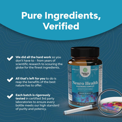 Nootropics Brain Support Supplement - Mental Focus Nootropic Memory Supplement Huntington LabsUS supplements