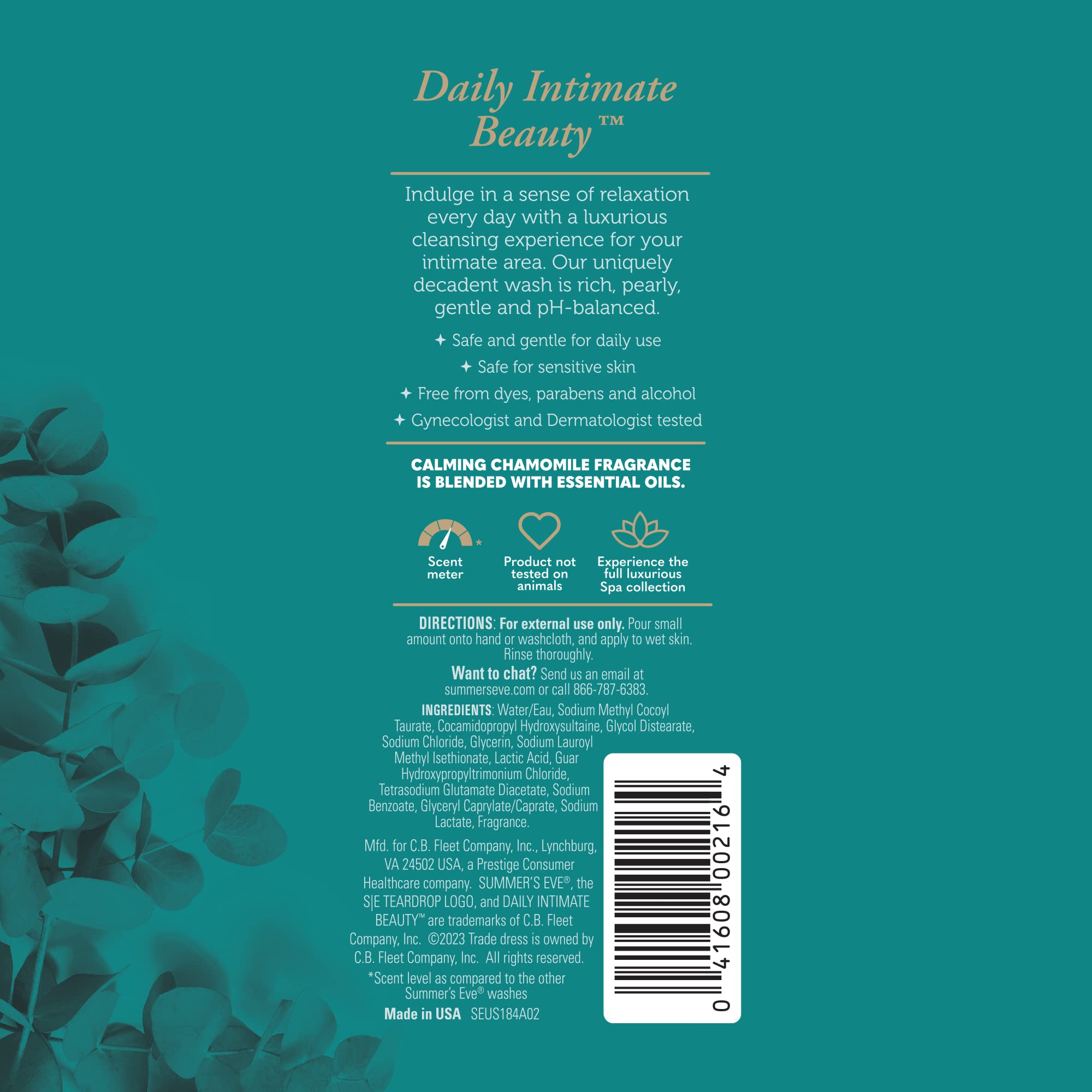 Summer's Eve Spa Daily Intimate Wash, Luxurious Cleansing All Over Feminine Body Wash Summer's EveAu supplements