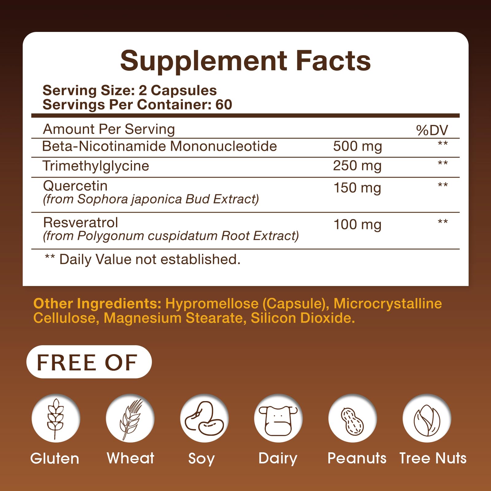 NMN Supplement 1000mg - NMN Supplement 1000mg Pure Organic, NMNH Alternative, Resveratrol Supplement, NAD+ Supplement, TMG & Quercetin for Cellular Support 120 Capsules RiRywony HealthAu supplements