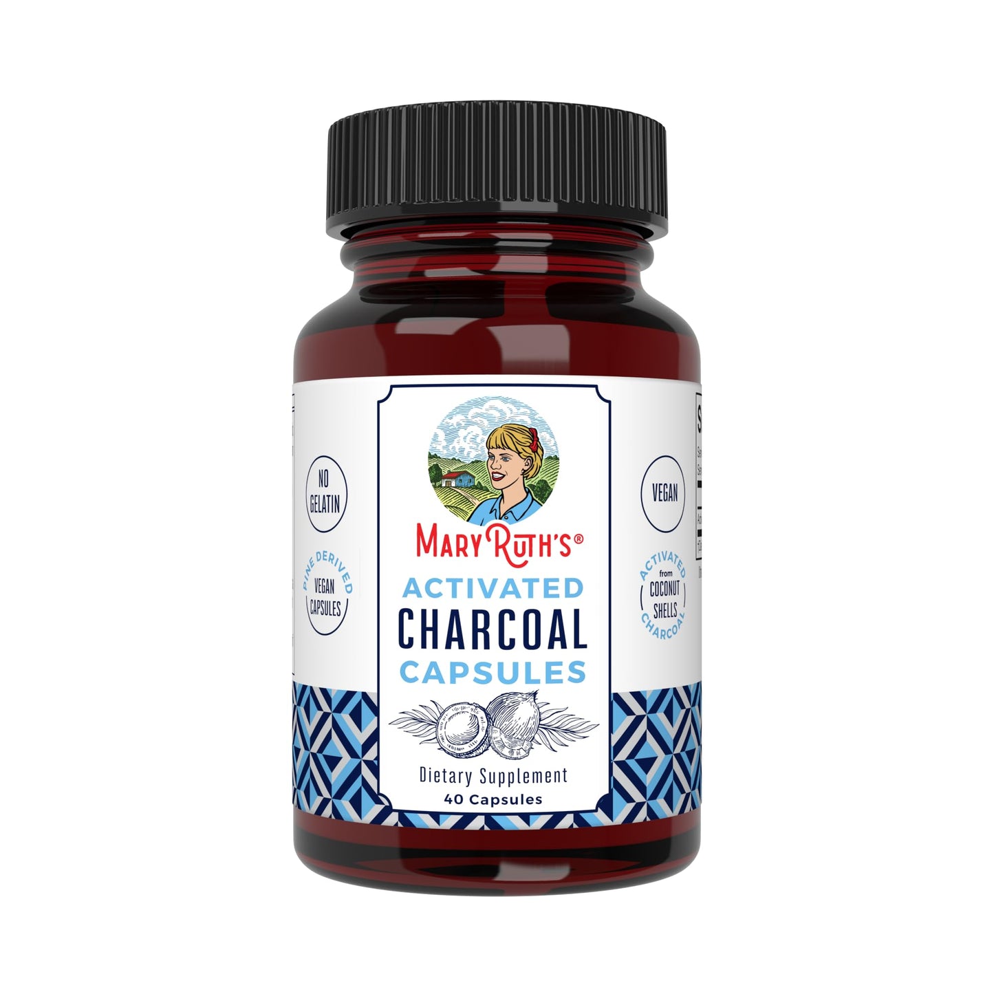 MaryRuth Organics Activated Charcoal Capsules | Substance Adsorption | Derived from Coconut Shells | Vegan Capsules from Pine Trees | Non-GMO | Gluten Free | 40 Count MARYRUTH'SUS supplements