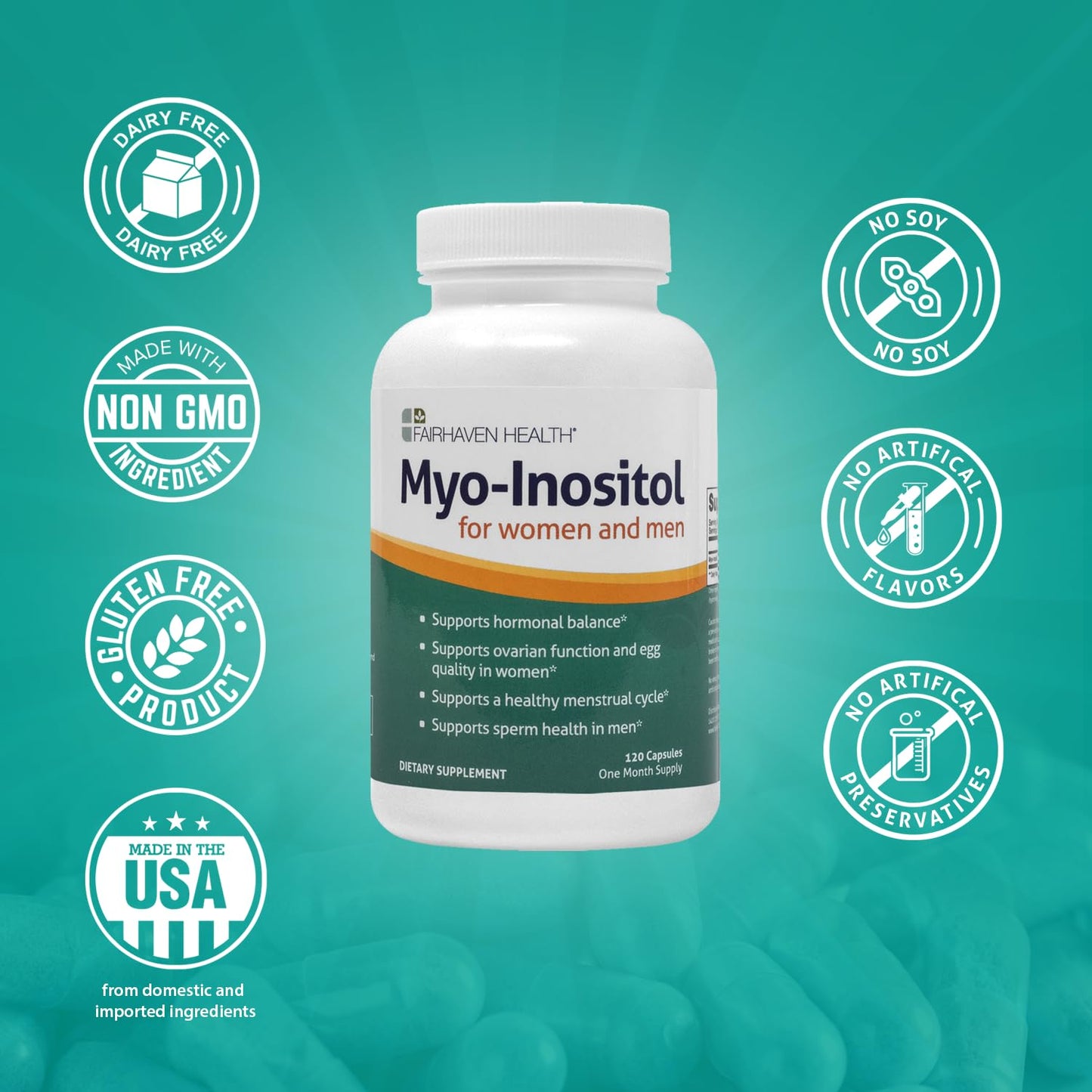 Fairhaven Health Myo-Inositol Supplement 2000mg | Male and Female Fertility Supplement Fairhaven HealthUS supplements