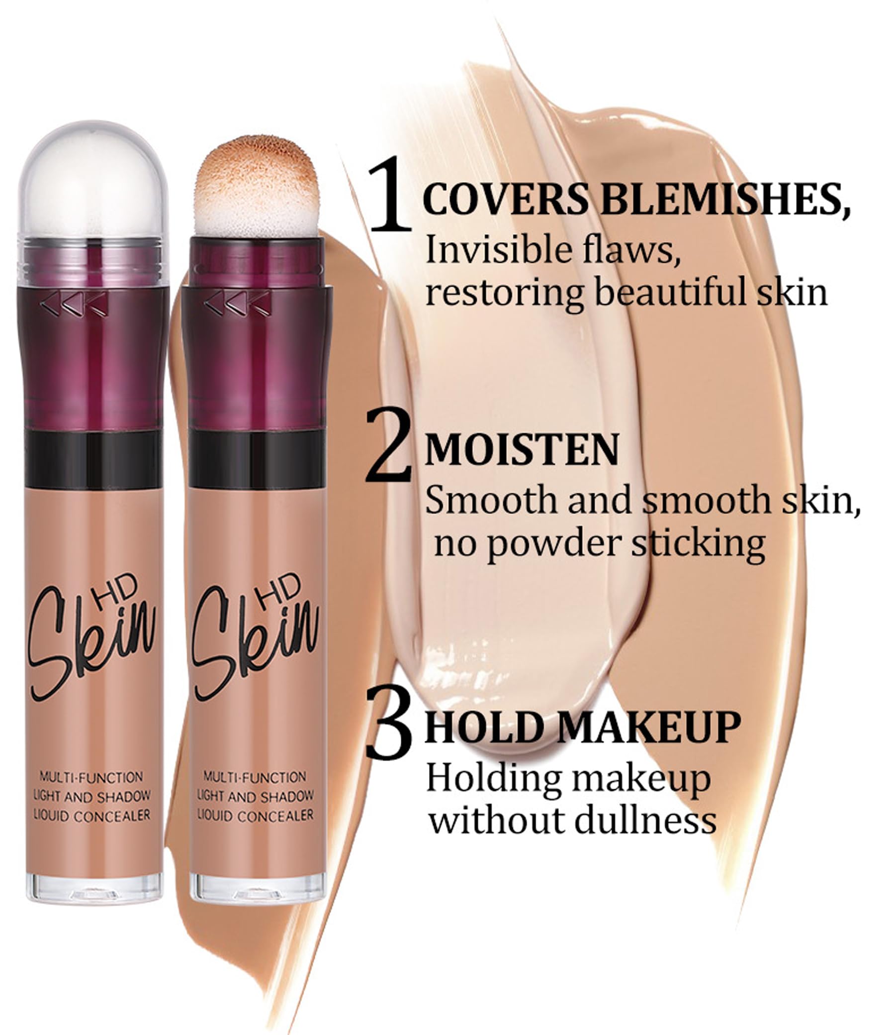 Concealer Stick Foundation Concealer Moisturizing Hydration Brightening Skin Tone Concealer Oil Control Waterproof With Applicator Cushion RHSEDDAu supplements