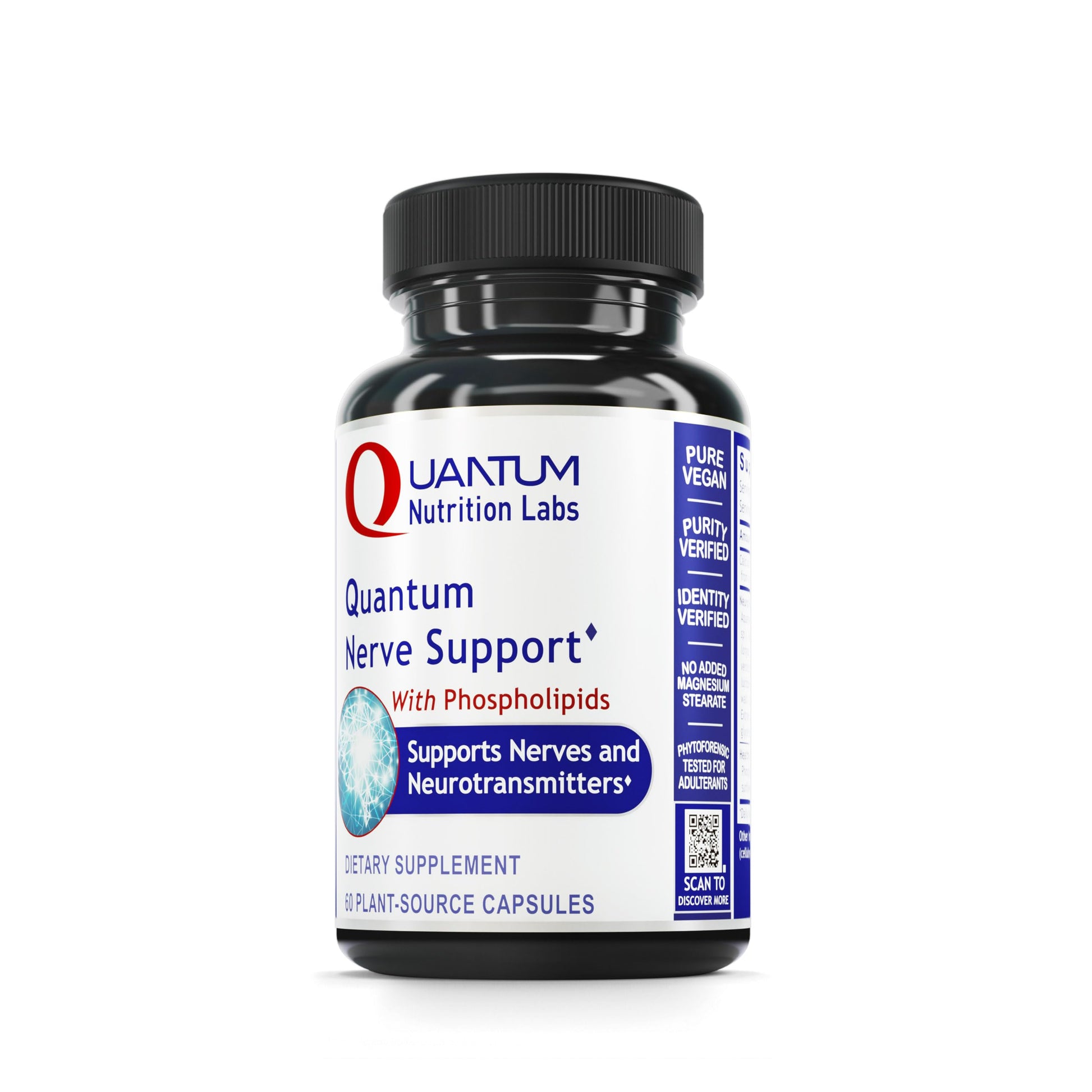 Quantum Nutrition Labs Nerve Support - Nerve Health Supplements, Brain Supplements, Nootropic with Rhodiola Rosea, Brain & Nerve Health - 60 Vegetarian Capsules Quantum NutritionAu supplements