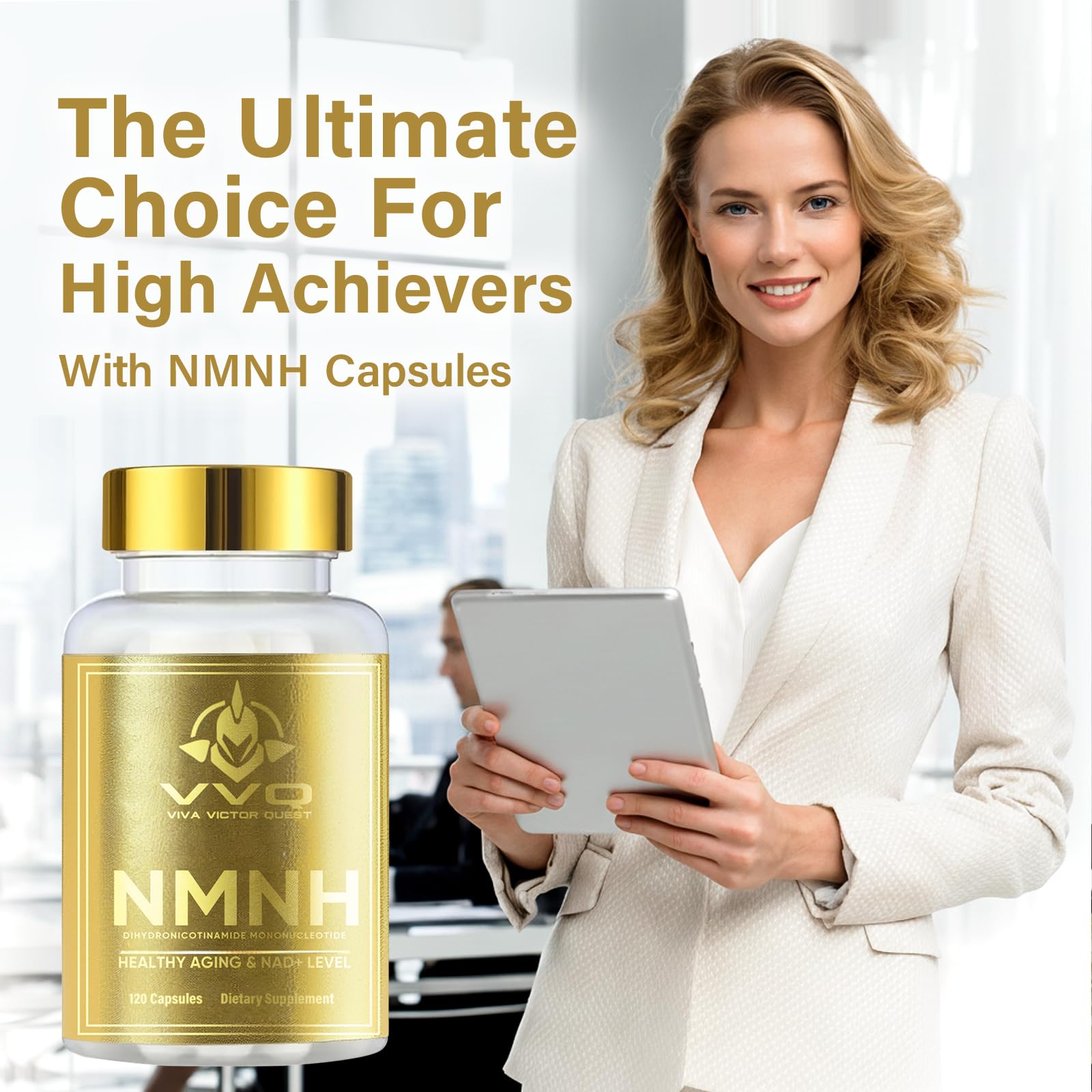 120 Capsules-NMNH (Dihydronicotinamide Mononucleotide), NAD Supplement to Boost NAD+ Levels as We Age (May Be More Effective Than Nicotinamide Riboside), NMNH Supplement for Anti-Aging VVQAu supplements