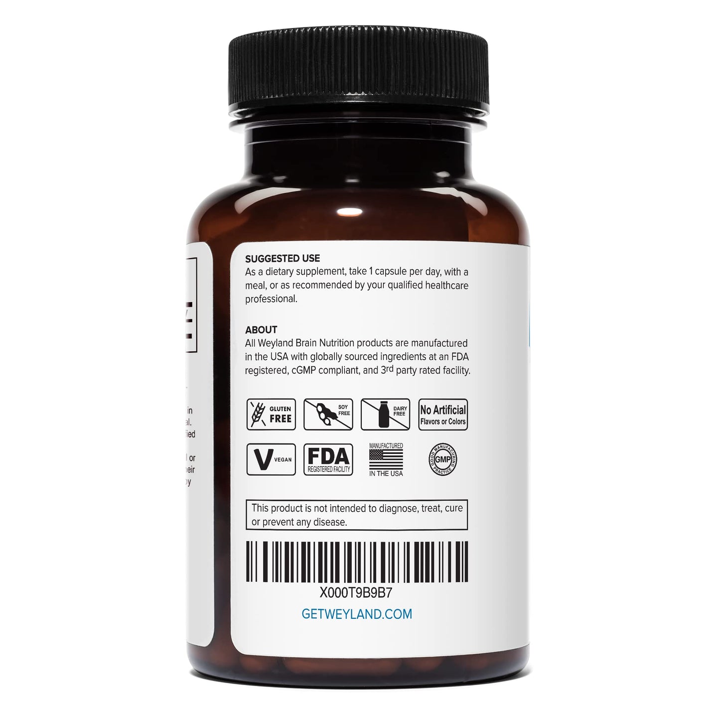 Weyland Brain Nutrition: Lithium Orotate 10mg (1 Bottle), 60 Vegetarian Weyland Brain NutritionUS supplements