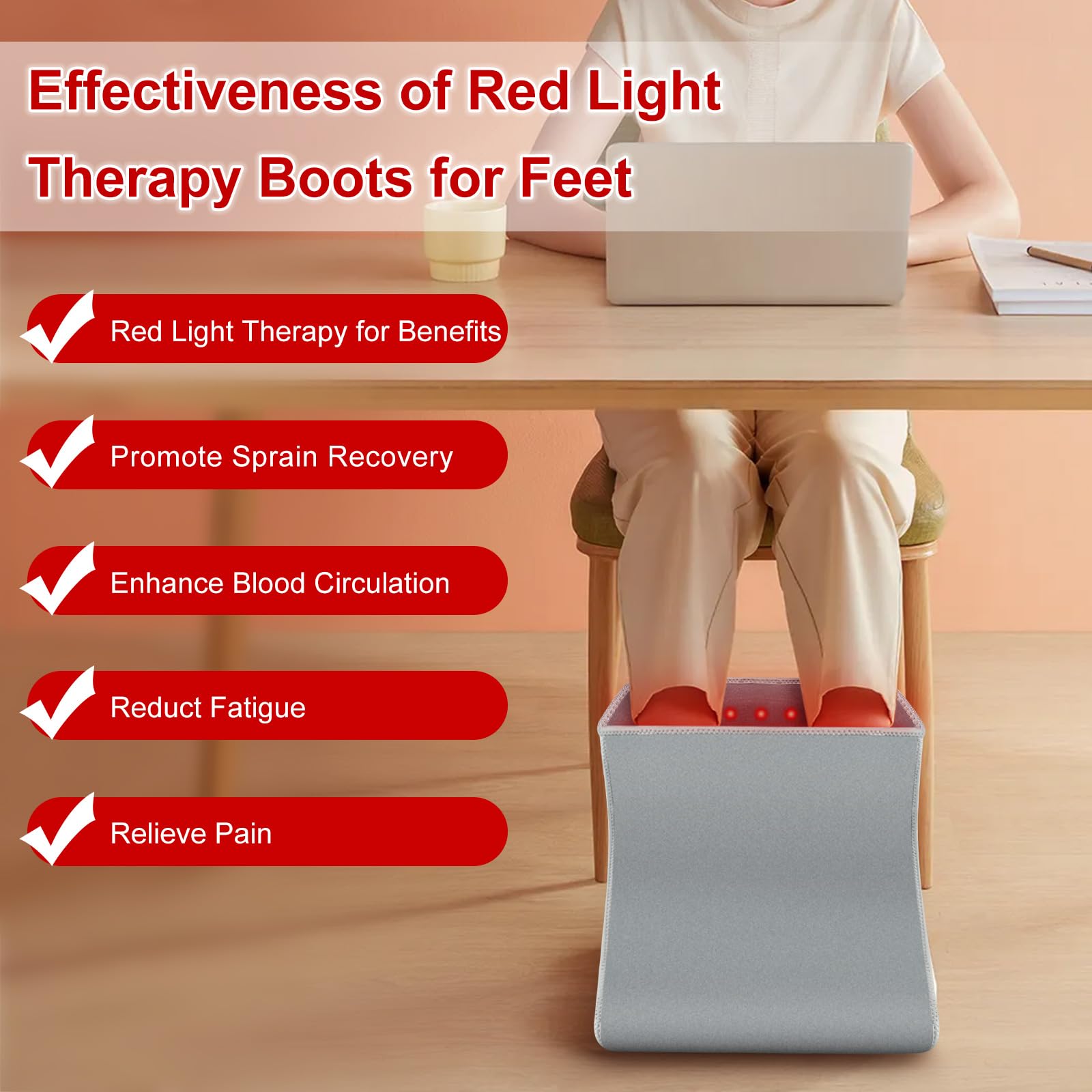 Red Light Therapy Boot for Feet, Infrared Light Therapy Slipper for Perfect Foot Care, Ideal for Ankle RutollmitAu supplements