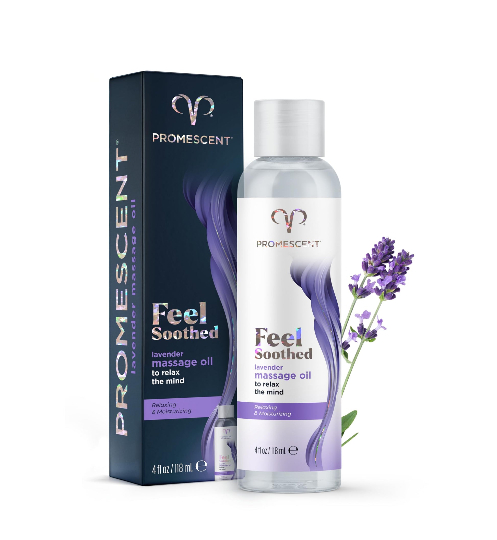 Promescent Lavender Massage Oil for Massage Therapy, Massage Oils for Date Night, Premium Lavender Body Oil for Men & Women to Relieve Stress & Sore Muscles, Essential Oils for Skin (4 oz) PromescentAu supplements