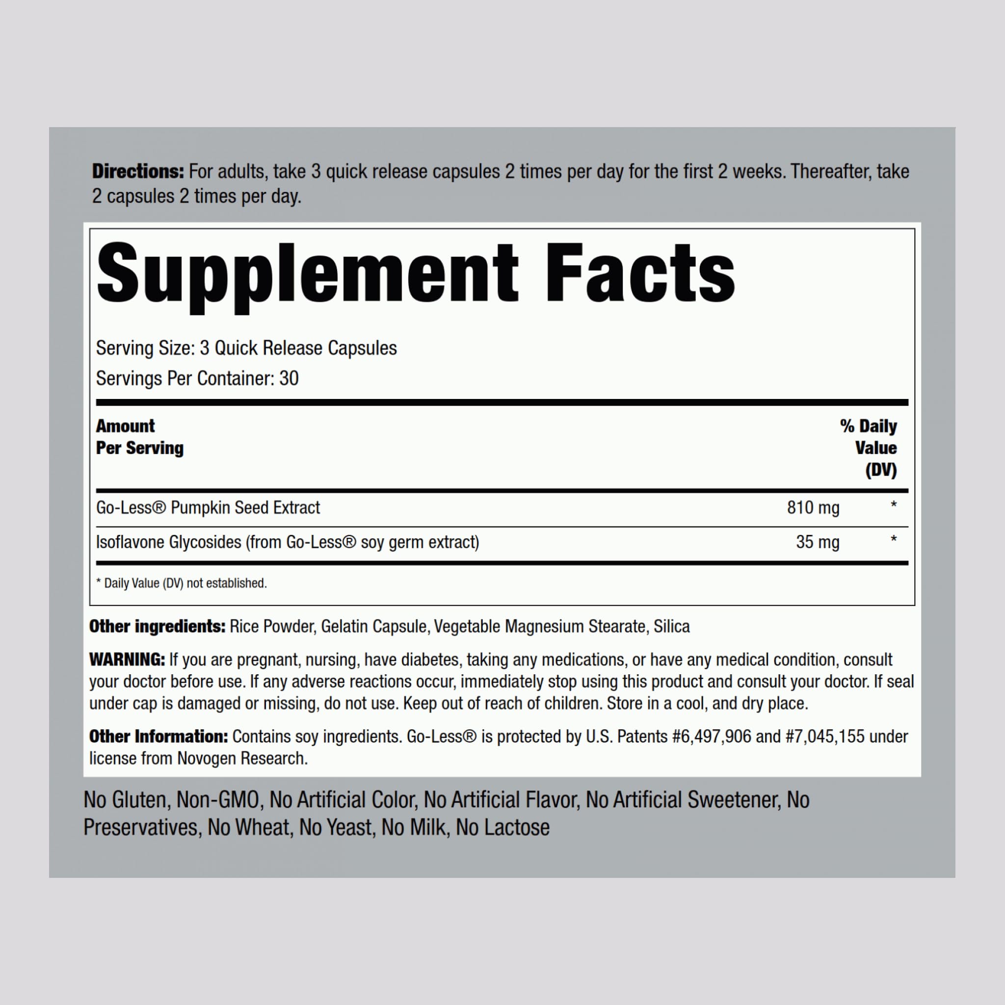 Piping Rock Bladder Control Pills for Women and Men | 90 Capsules | Maximum Strength Formula | Pumpkin Seed Extract | Non-GMO, Gluten Free Supplement Piping RockAu supplements