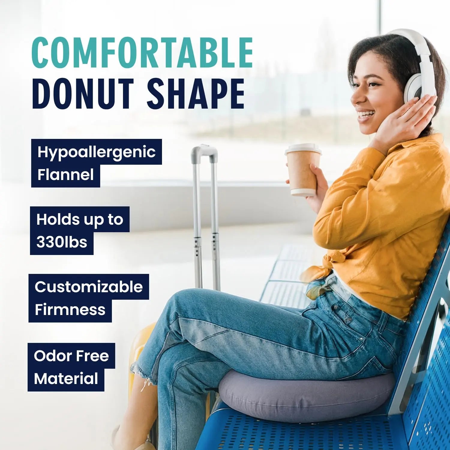 Dr. Frederick’s Original Inflatable Donut Pillow - 18" Seat Cushion for Tailbone Pain, Hemorrhoids & Bed Sores – Doctor-Developed for Postpartum, Prostatitis & Travel - Odor-Free, Durable Vinyl - Gray Dr. Frederick's OriginalAu supplements