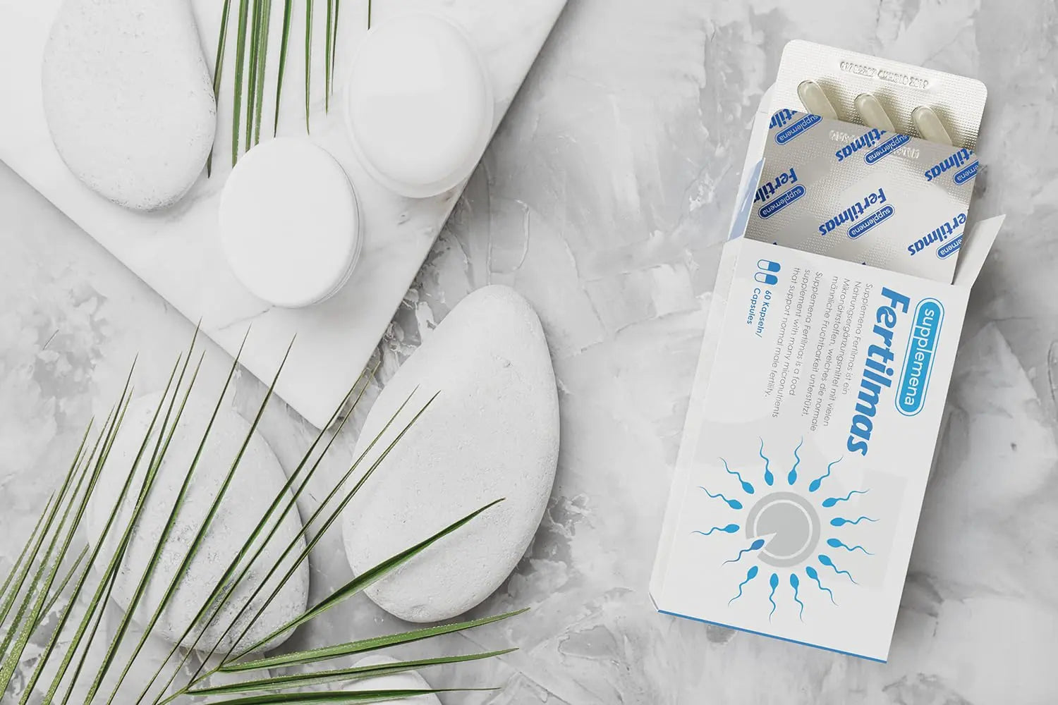 Fertilmas Natural Fertility Support for Men | L-Carnitine, Zinc, Vitamin D3, and Folic Acid | Couples TTC Supplement for Reproductive Health | SupplemenaAu supplements
