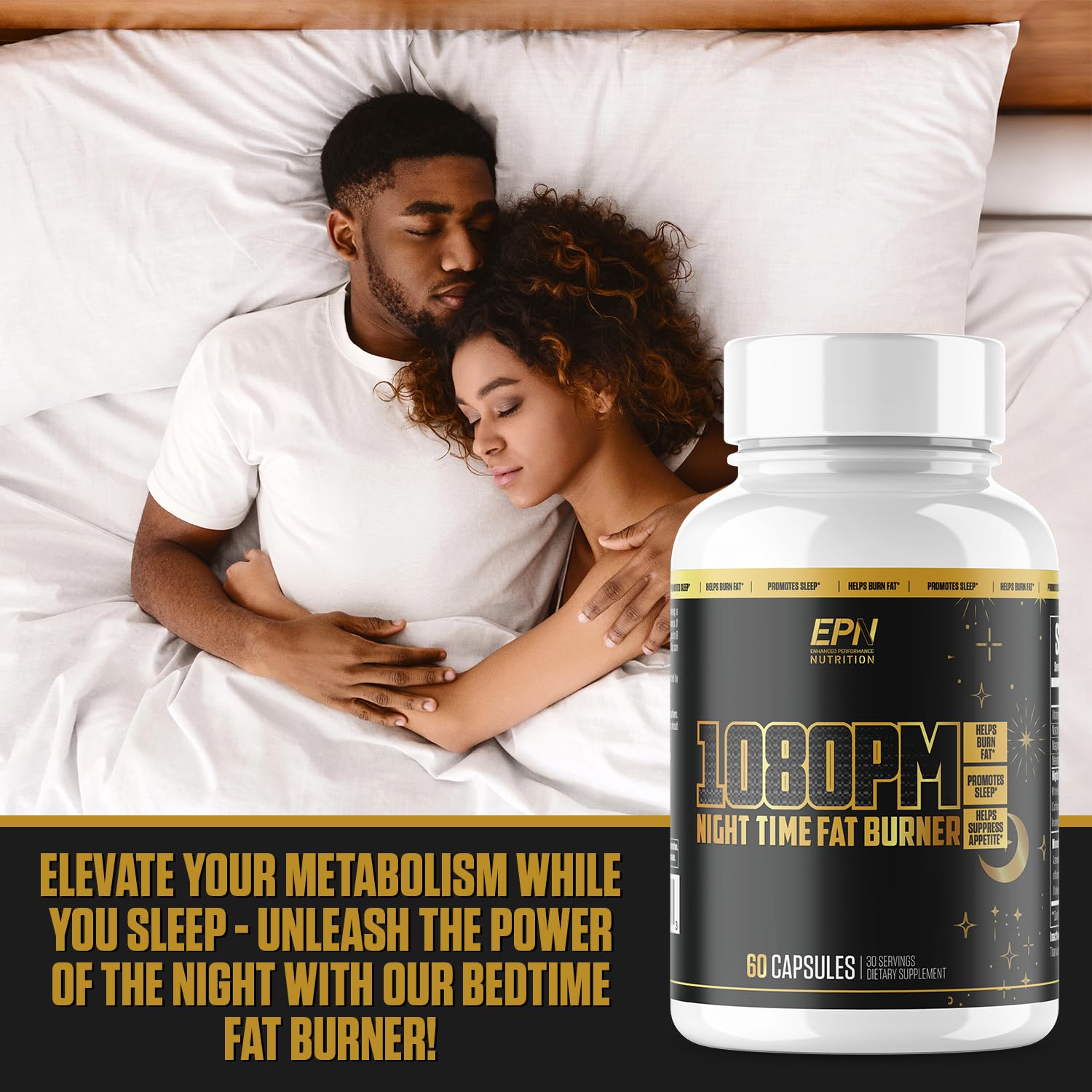 1080PM Thermogenic Night Time Fat Burner | #1 Sleep Aid Fat Loss Supplement to Reduce EPN SupplementsUS supplements