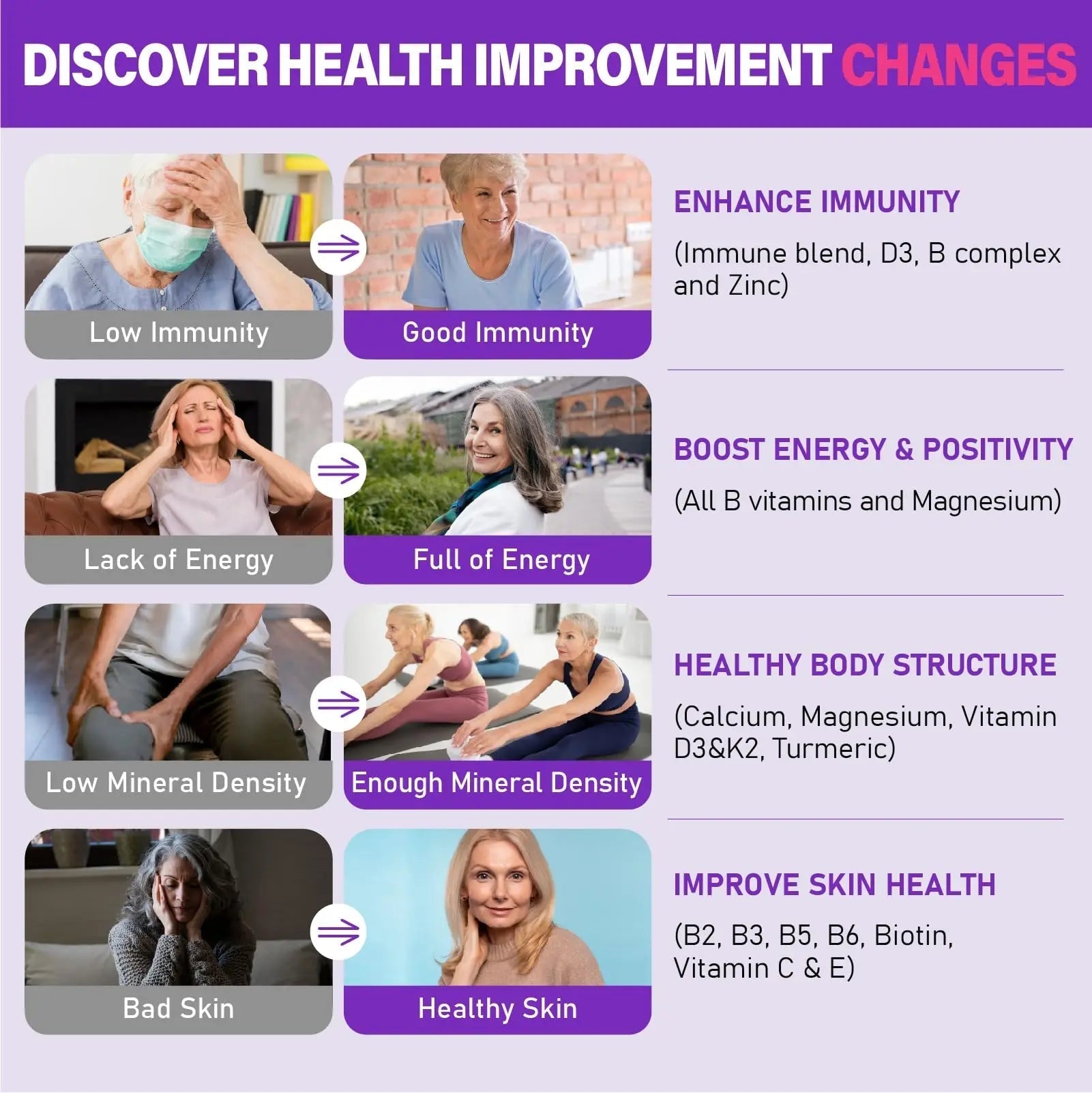Womens Multivitamin Gummy 50 and Over - Chewable Multi Vitamin A, C, D3, E, K2 & B Complex, Folate, Biotin, Calcium, Magnesium EdmmyliyAu supplements