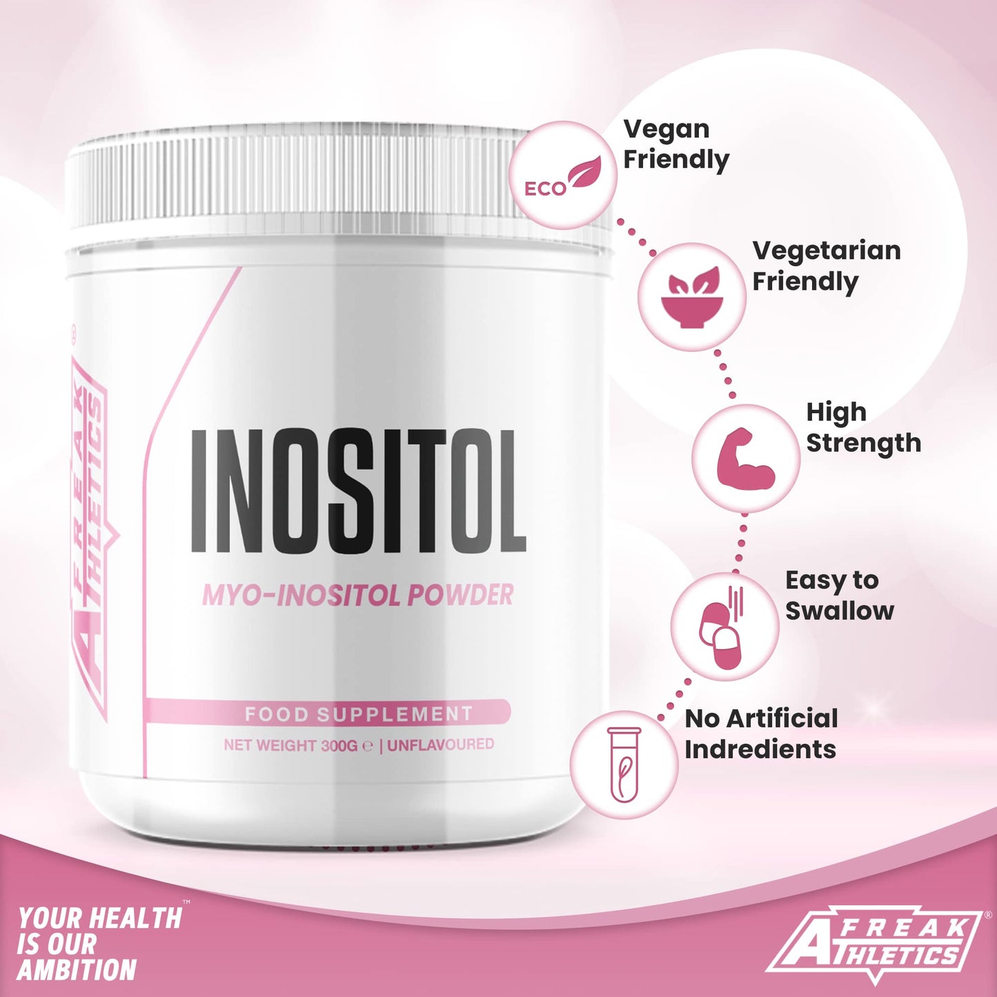 Inositol (Myo-Inositol) Powder 300g | Premium Myo Inositol Powder - Supports Women Freak AthleticsUS supplements