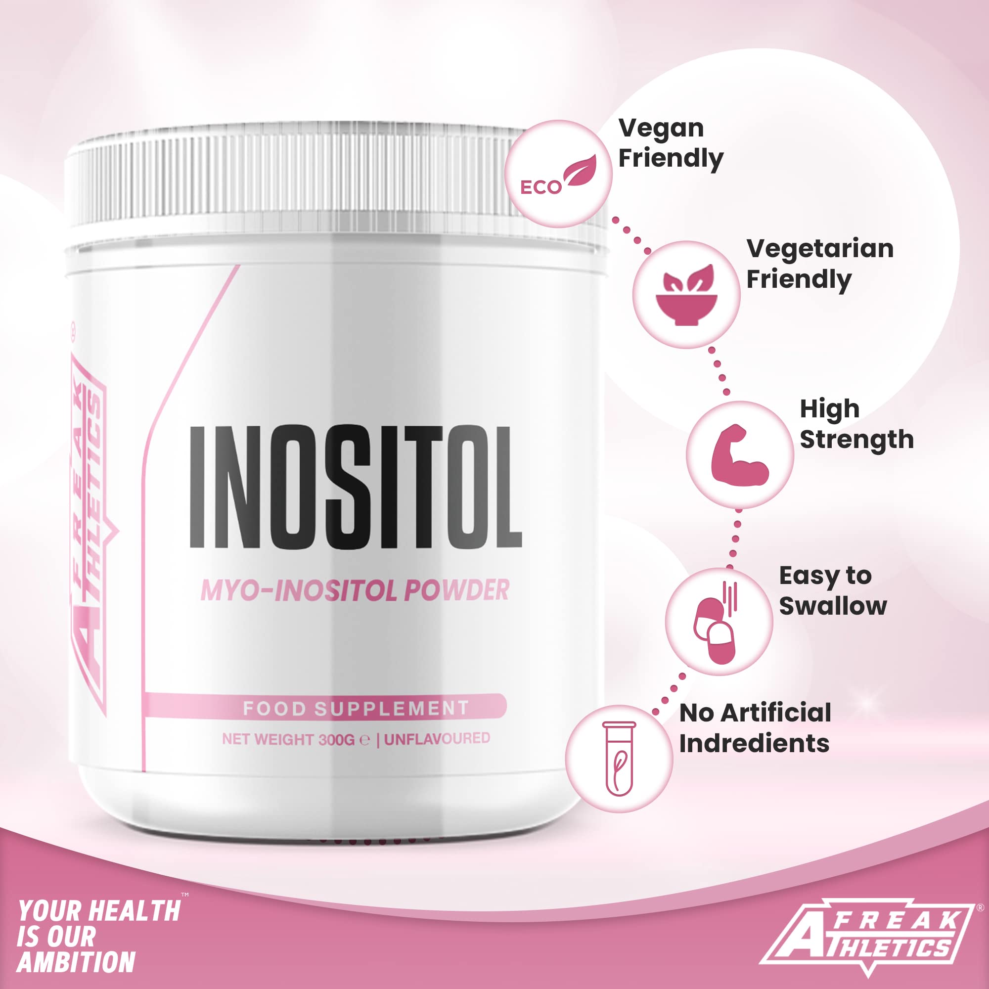 Inositol (Myo-Inositol) Powder 300g | Premium Myo Inositol Powder - Supports Women Freak AthleticsUS supplements