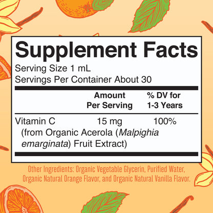 MARYRUTH'S Organic Toddler Vitamin C Drops for Immunity | Ages 1-3 Years | 15 mg Per Serving | Vitamin C for Immune Support & Overall Health | Vegan | Sugar Free MARYRUTH'SUS supplements