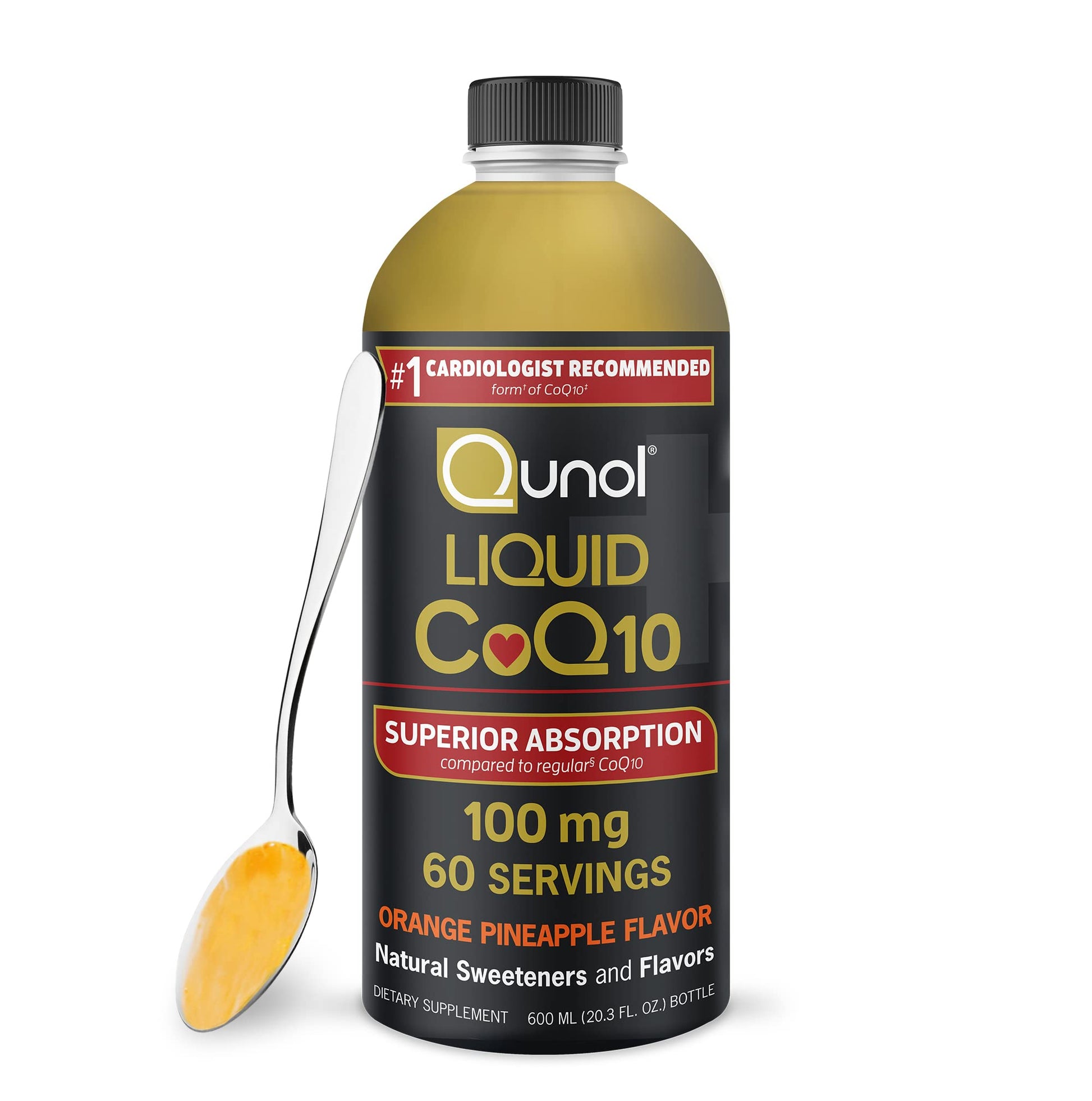 Qunol Liquid CoQ10 100mg, Superior Absorption Natural Supplement Form of Coenzyme QunolUS supplements