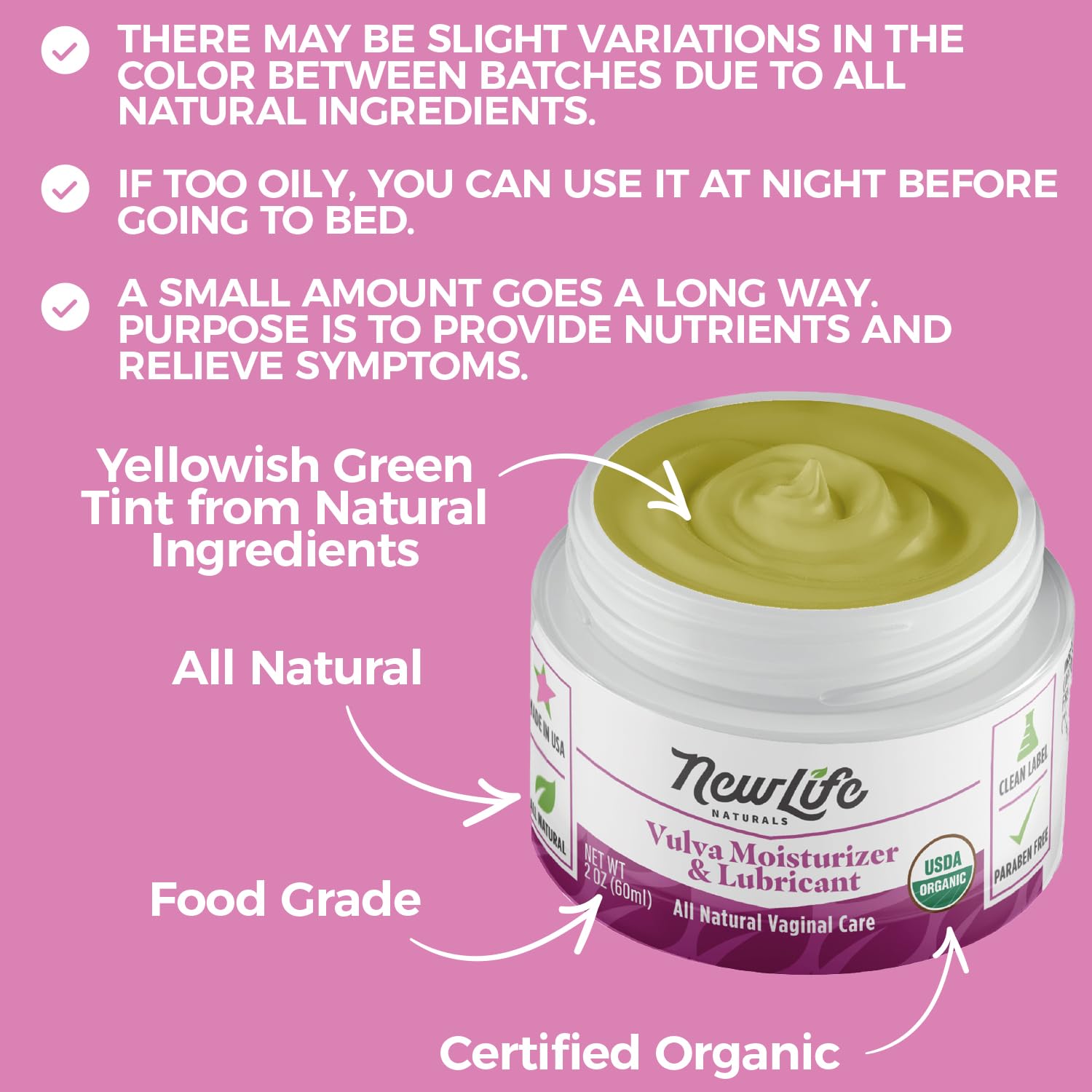 NewLife Naturals Organic Vulva Cream - Vaginal Moisturizer - Intimate Feminine Care NewLife NaturalsAu supplements