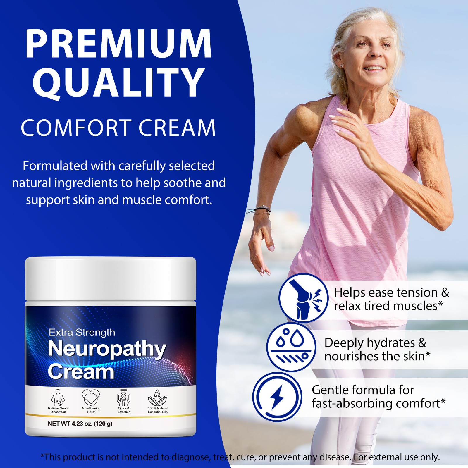Neuropathy Cream for Feet, Legs & Hands – Lightweight, Plant-Based Formula with Cooling Comfort, 120g CFXYHNOXAu supplements