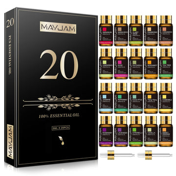 MAYJAM Tea Tree 20 Pcs Pure Essential Oil Gift Set, for Diffuser, Humidifiers, Skin Care, Massage MAYJAMAu supplements