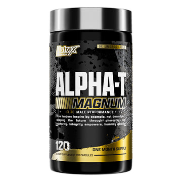 Nutrex Research Alpha-T Magnum Testosterone Support for Men | Anabolic Supplement with Tongkat Ali, Fadogia Agrestis, Shilajit and Ashwagandha | Muscle Builder for Strength, Growth & Hormone Balance Nutrex ResearchAu supplements