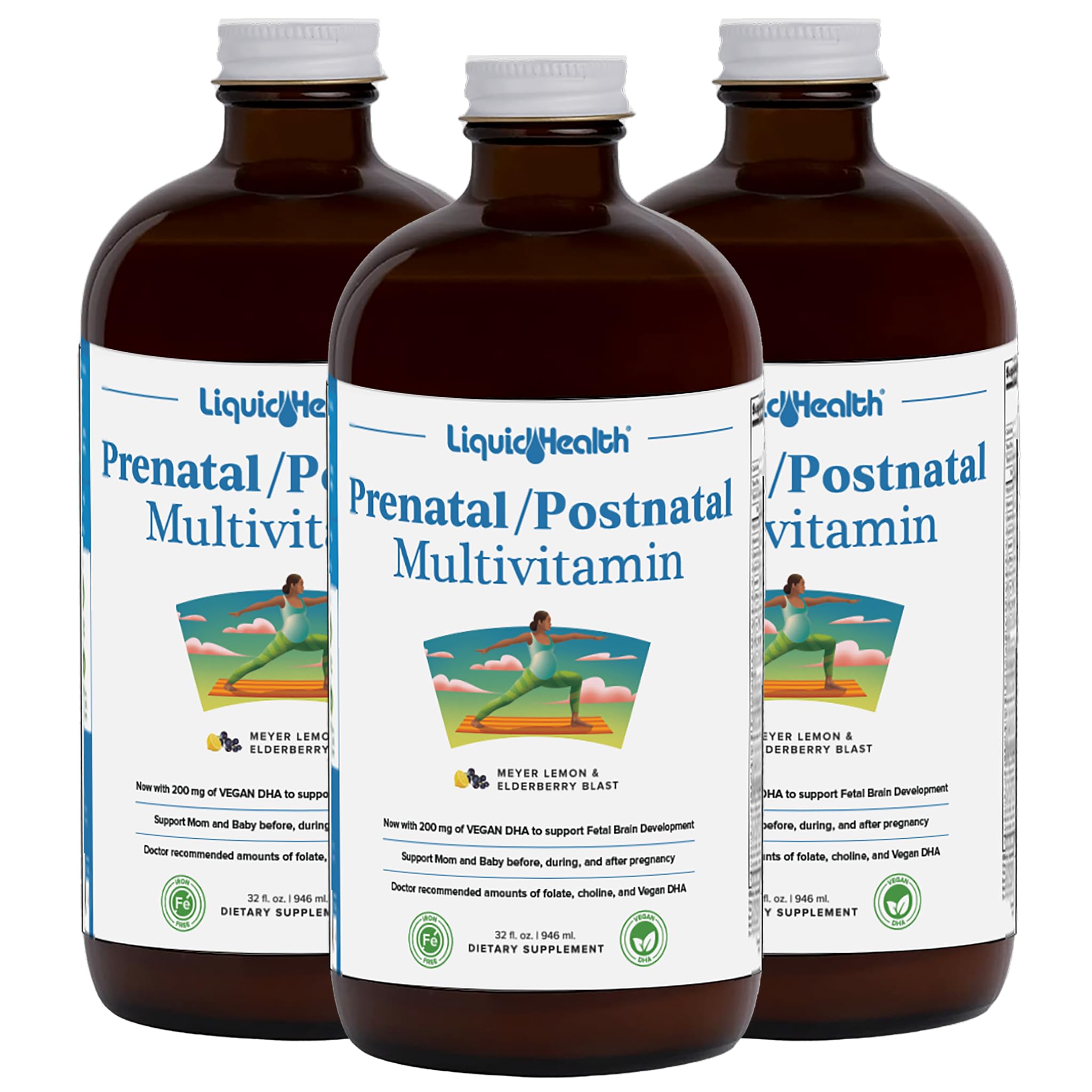 LIQUIDHEALTH Prenatal/Postnatal Multiple Liquid Women's Multivitamin with Real Folate LIQUIDHEALTHAu supplements