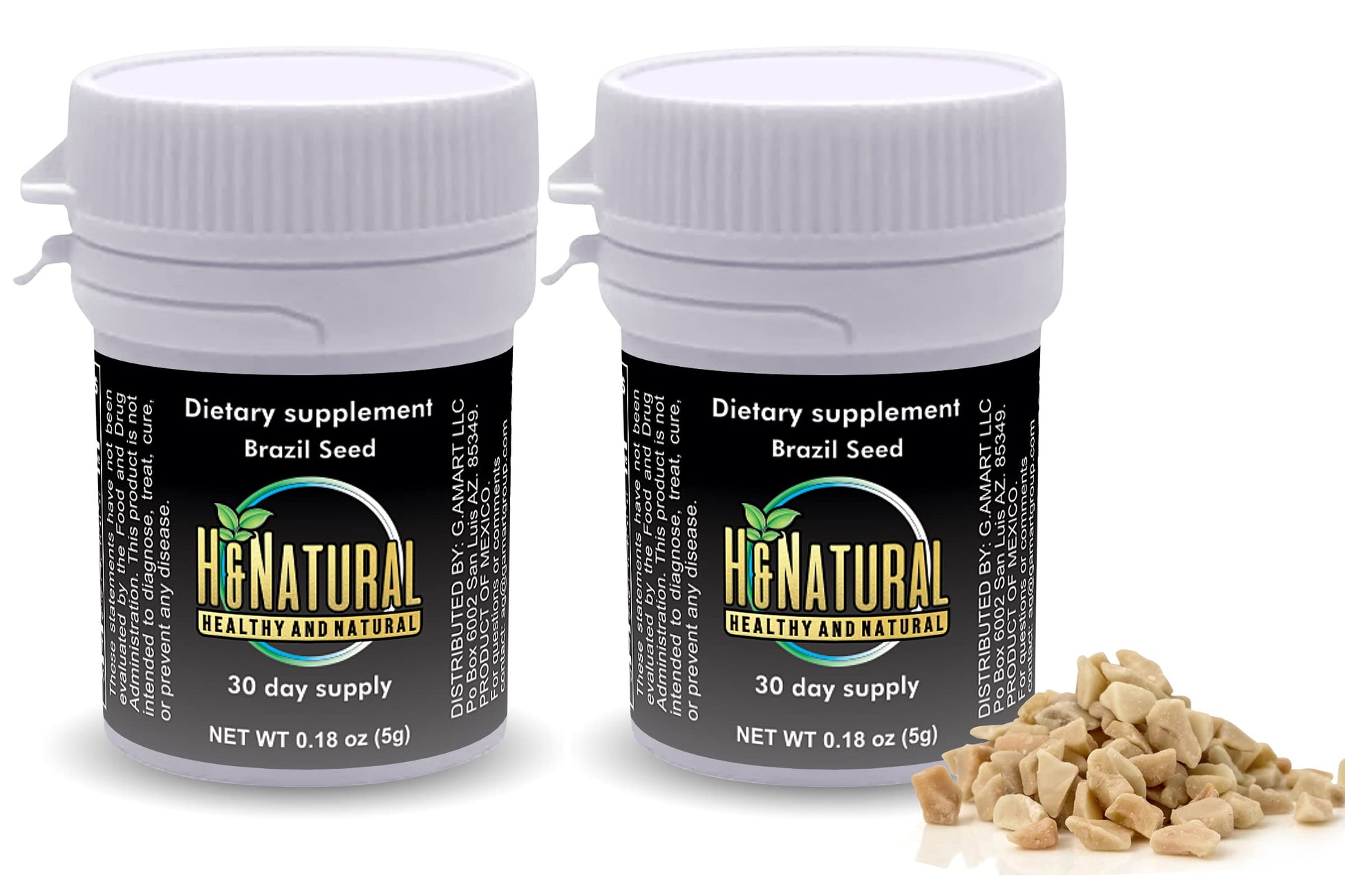 H&Natural 2 Pack! Brazil Seed Dietary Supplement 60 Pieces, Pure Natural Semilla de Brasil H&NaturalAu supplements