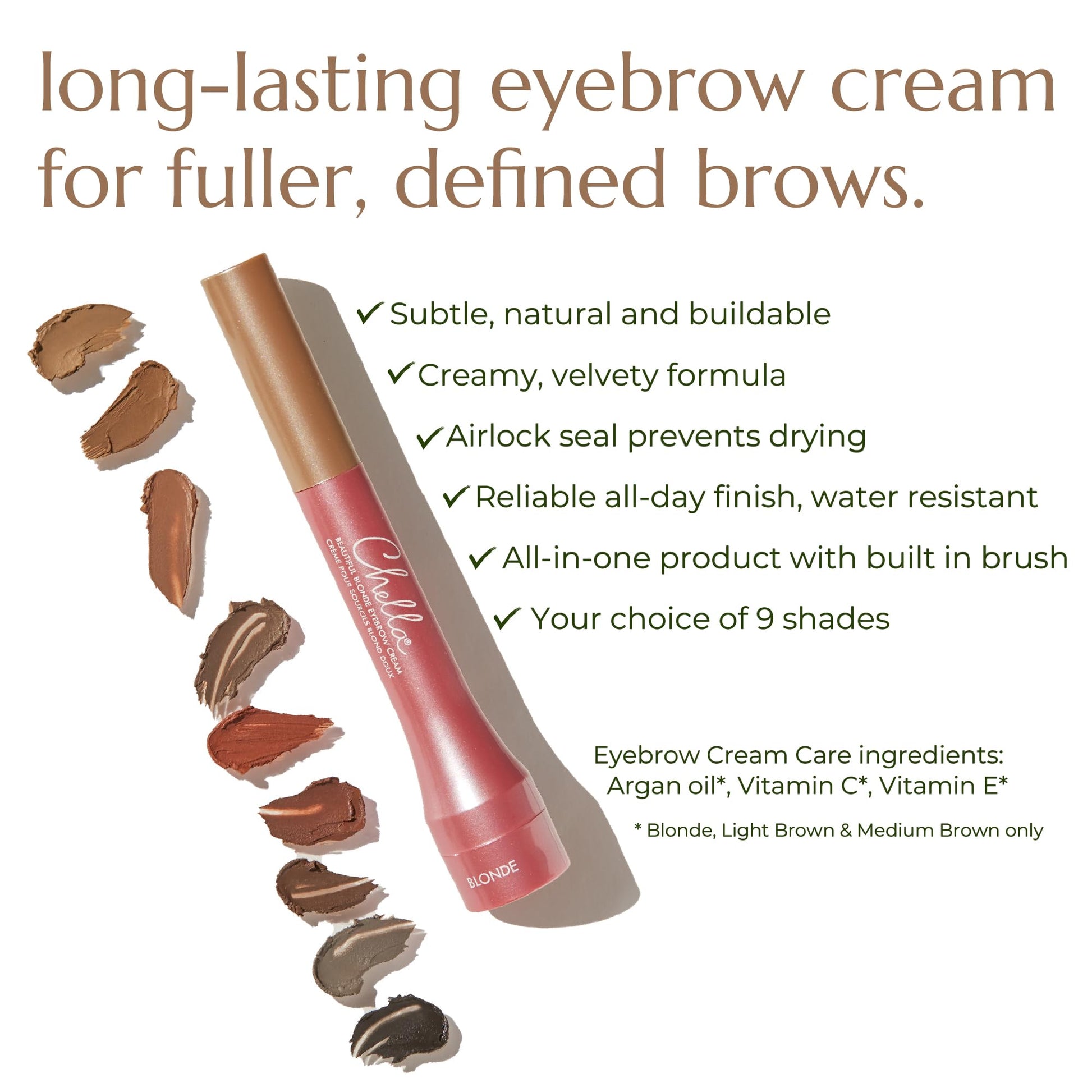 Chella Eyebrow Cream, Tantalizing Taupe - Vegan, Cruelty Free, Paraben Free, Gluten Free Eyebrow Pomade Makeup - Long Wearing, Velvet Consistency, Water Proof ChellaAu supplements