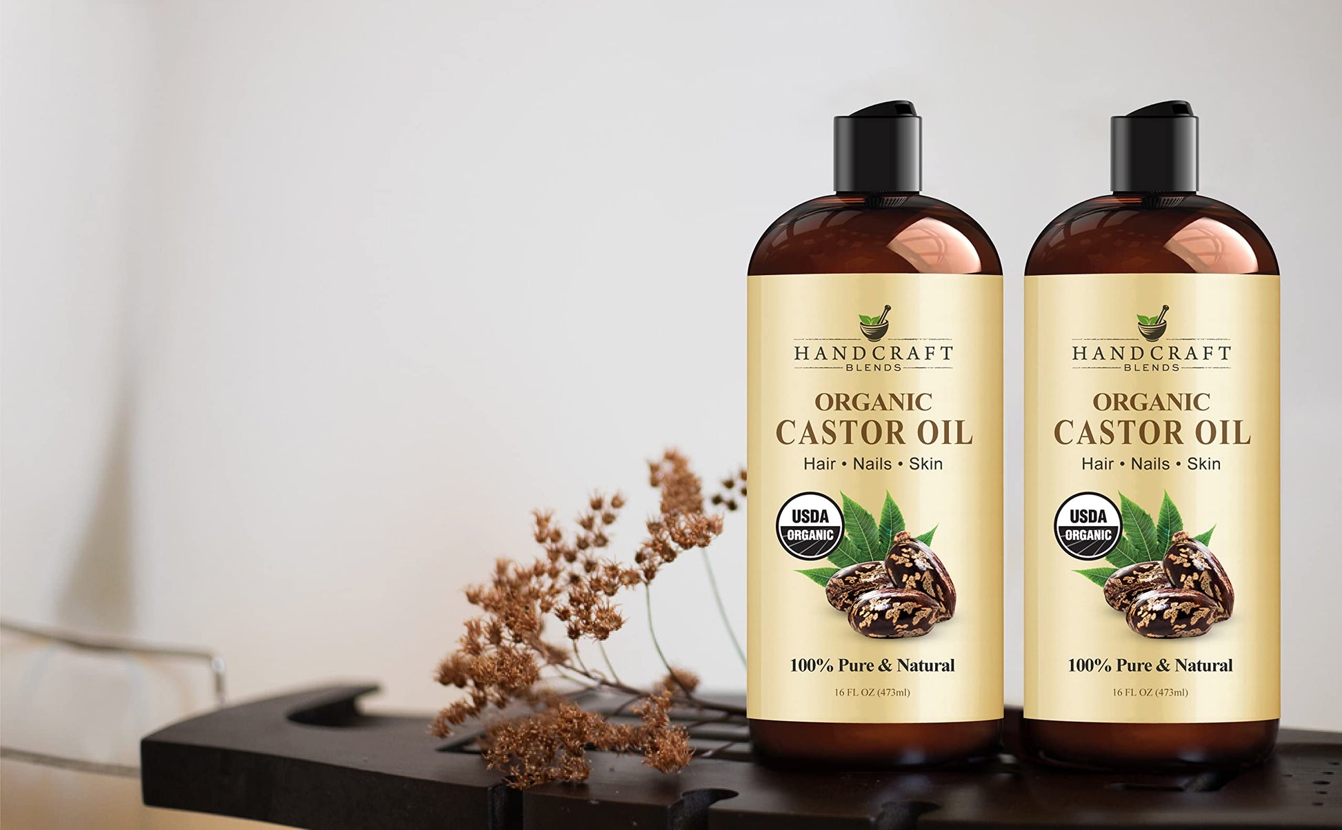 Handcraft Blends Organic Castor Oil for Hair Growth, Eyelashes and Eyebrows - 100% Pure Handcraft BlendsAu supplements