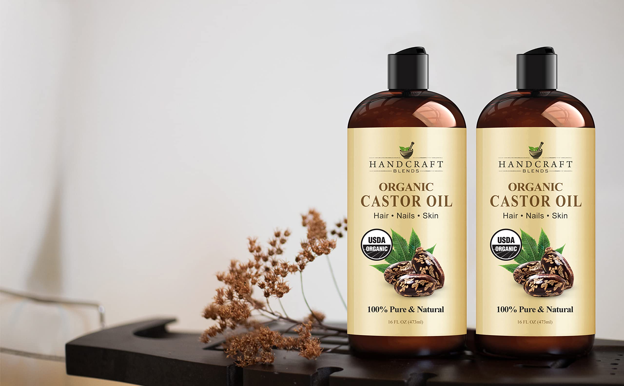 Handcraft Blends Organic Castor Oil for Hair Growth, Eyelashes and Eyebrows - 100% Pure Handcraft BlendsAu supplements