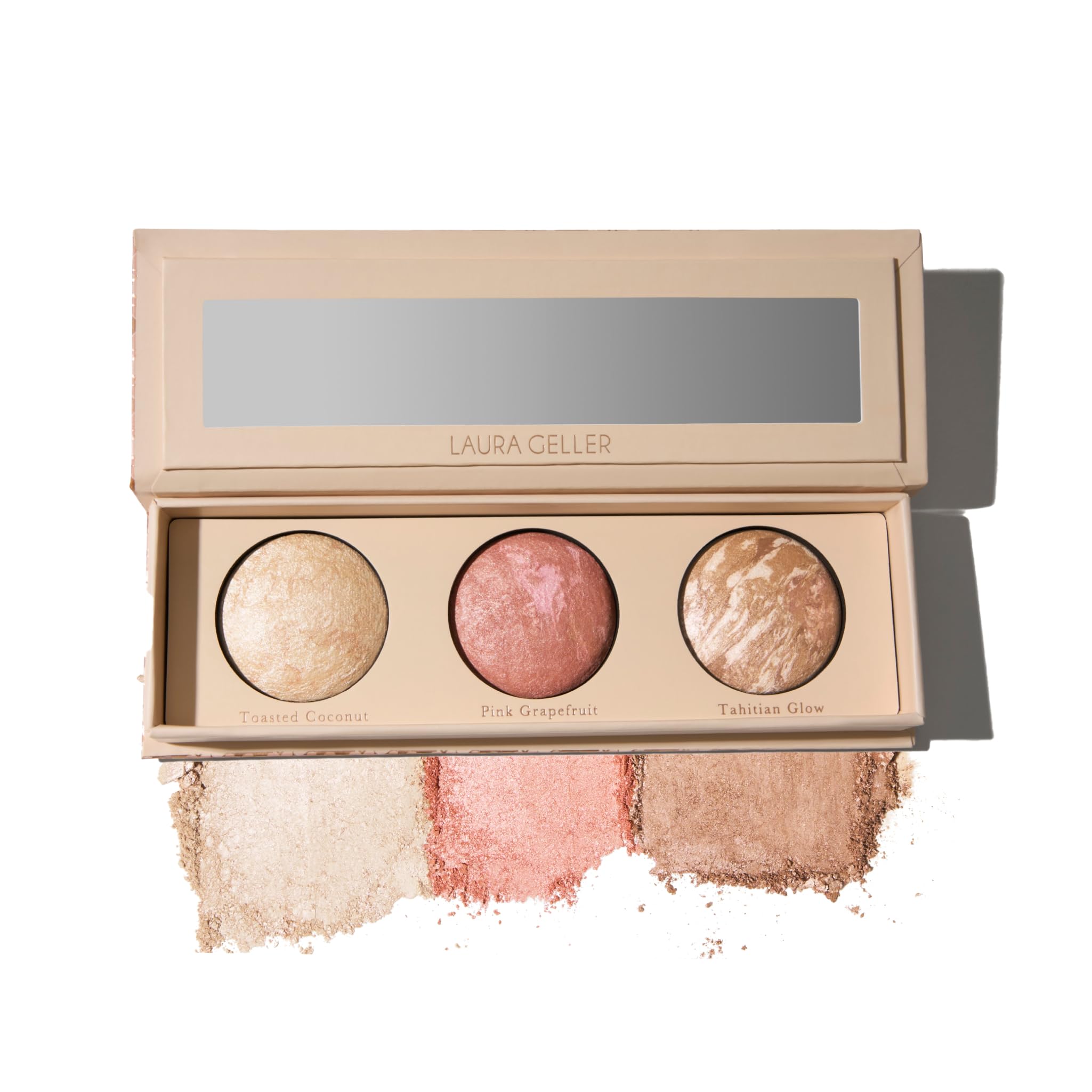 LAURA GELLER NEW YORK Geller's Greatest Lift-n-Glow Baked Trio Palette - Highlighter, Blush, Bronzer - All Skin Tones LAURA GELLER NEW YORKAu supplements