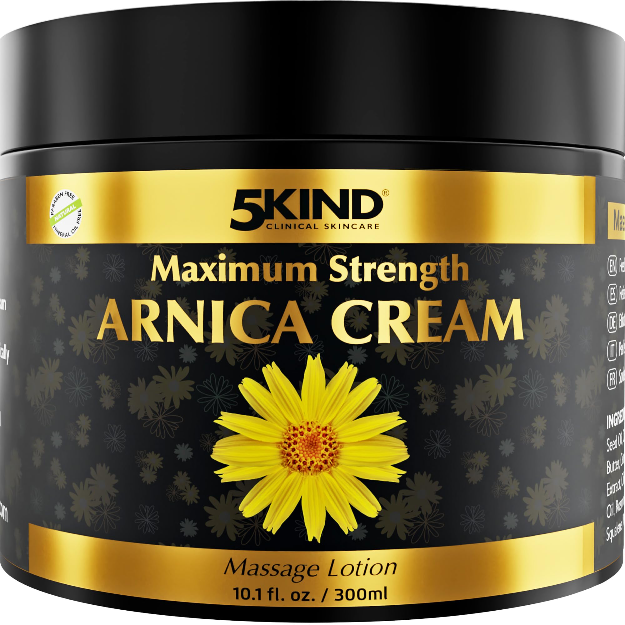 5kind Extra Strong Arnica Cream for Bruising and Swelling 10.1 Fl Oz - Arnica Bruise Cream Extra Strength Fast Healing Thin Skin - High Concentration Arnica Montana Extract for Bruises-Natural Formula 5kind clinical skincareAu supplements