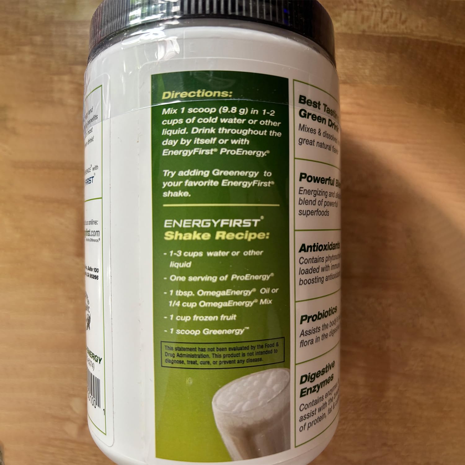 EnergyFirst Energize and Detoxify Greenergy Organic Superfood Powder - Vegan, Gluten-Free, Sugar-Free, Non-GMO - 30 Servings for Daily Energy & Immunity Boost! EnergyFirstAu supplements
