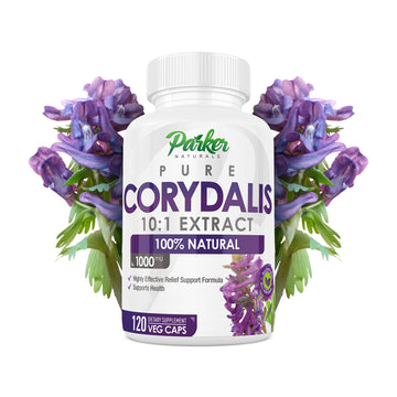 Pure Corydalis Root Extract Capsule - 1000mg Strength, 10:1 Corydalis Yanhusuo Extract, Natural Relief, Long Lasting, 100% Vegetarian, 60 Servings, 120 Count Parker NaturalsAu supplements