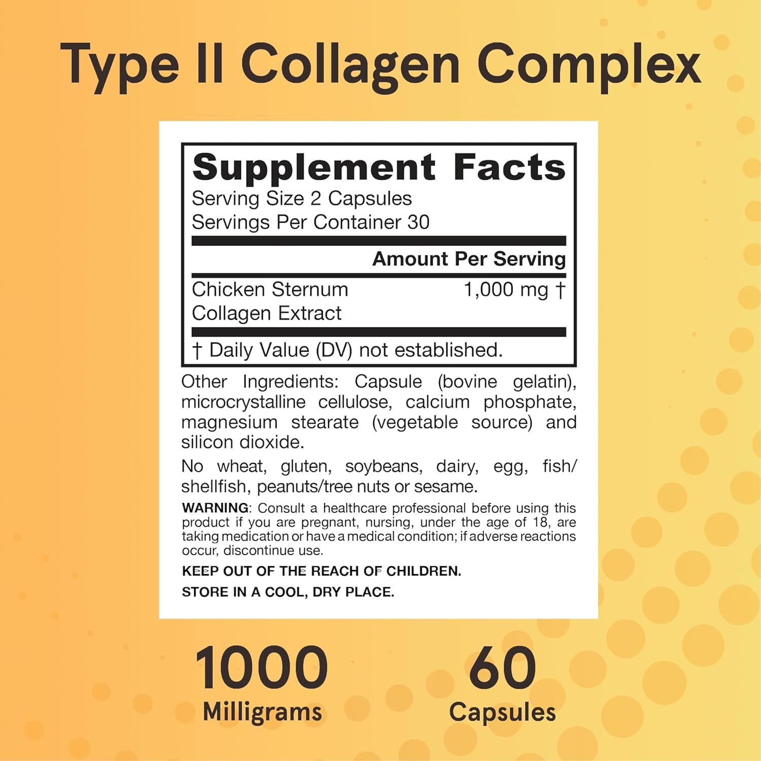 Jarrow's Type II Collagen Complex (Type 2 Collagen), 60 Capsules, Lab-Tested TudorAu supplements