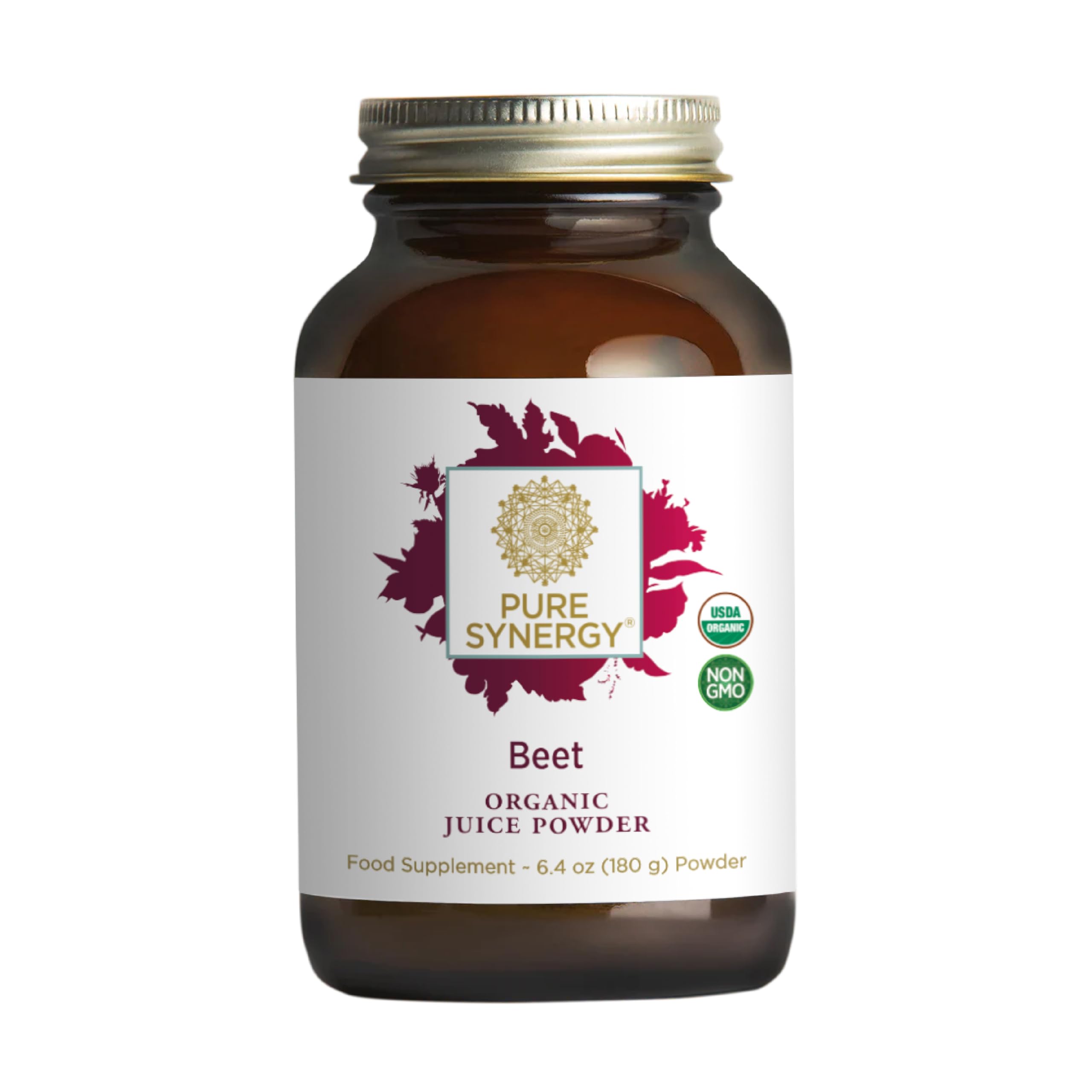 PURE SYNERGY Organic Beet Juice Powder | Pre-Workout Supplement | Organic Beet Root Juice Powder | for Healthy Circulation, Exercise, and Detoxification (6.4 oz.) PURE SYNERGYAu supplements