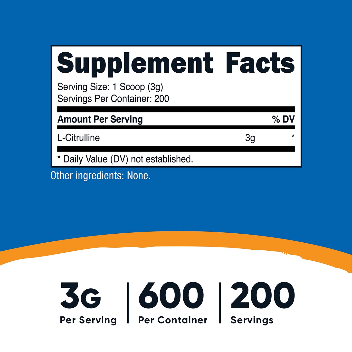 Nutricost Pure L-Citrulline (Base) Powder (600 Grams) NutricostUS supplements