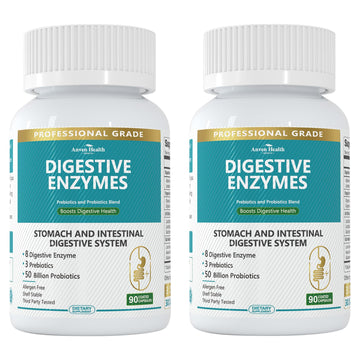 Anven Health 800mg Digestive Enzymes for Men and Women with Probiotics & Prebiotics, 8 Key Enzymes, Protease, Amylase & Lipase | 180 Capsules - A 60-Day Supply for Bloating & Gas Relief - Non-GMO Anven HealthAu supplements