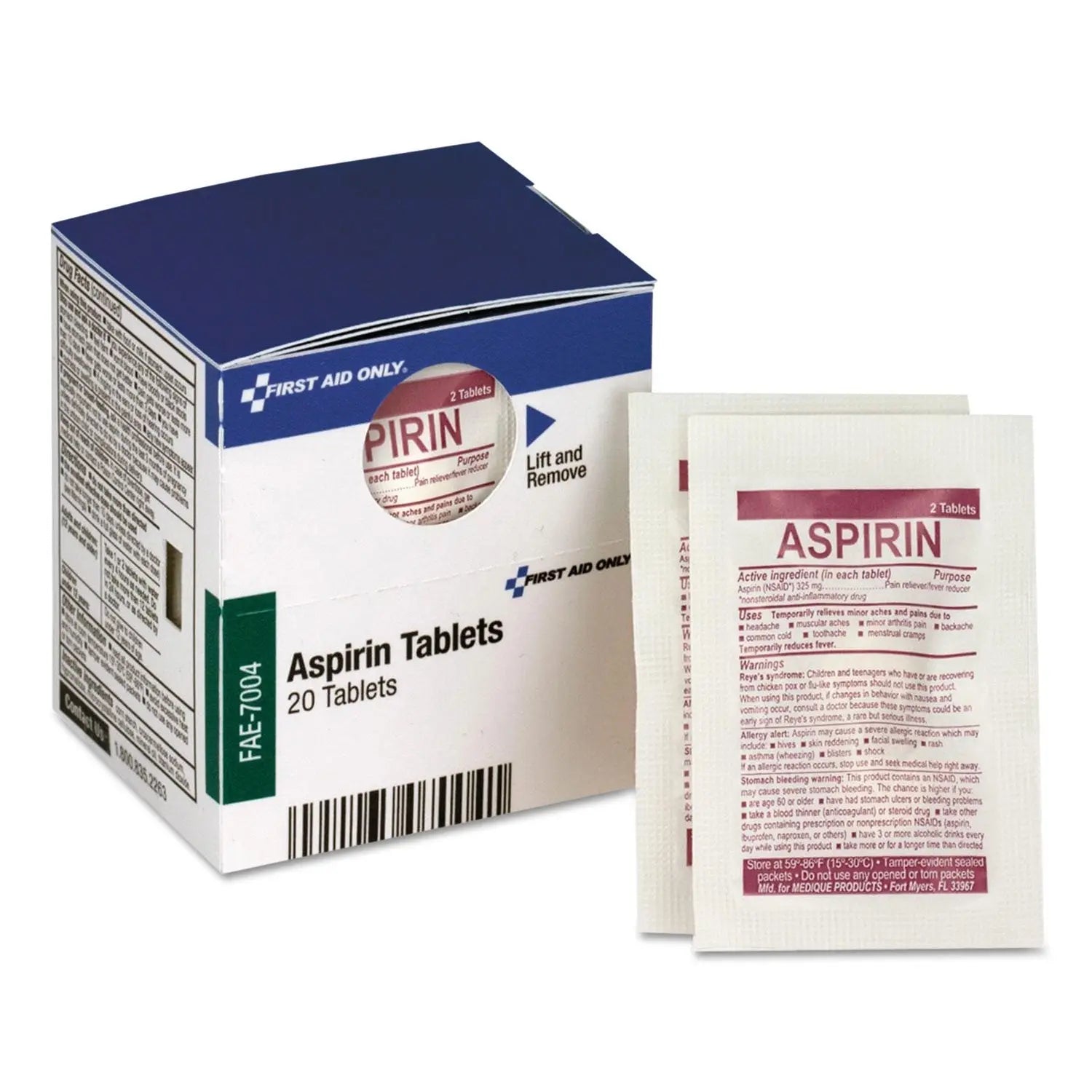 First Aid Only SmartCompliance Aspirin Refill, 2/Packet, 10 Packets/Box First Aid OnlyAu supplements