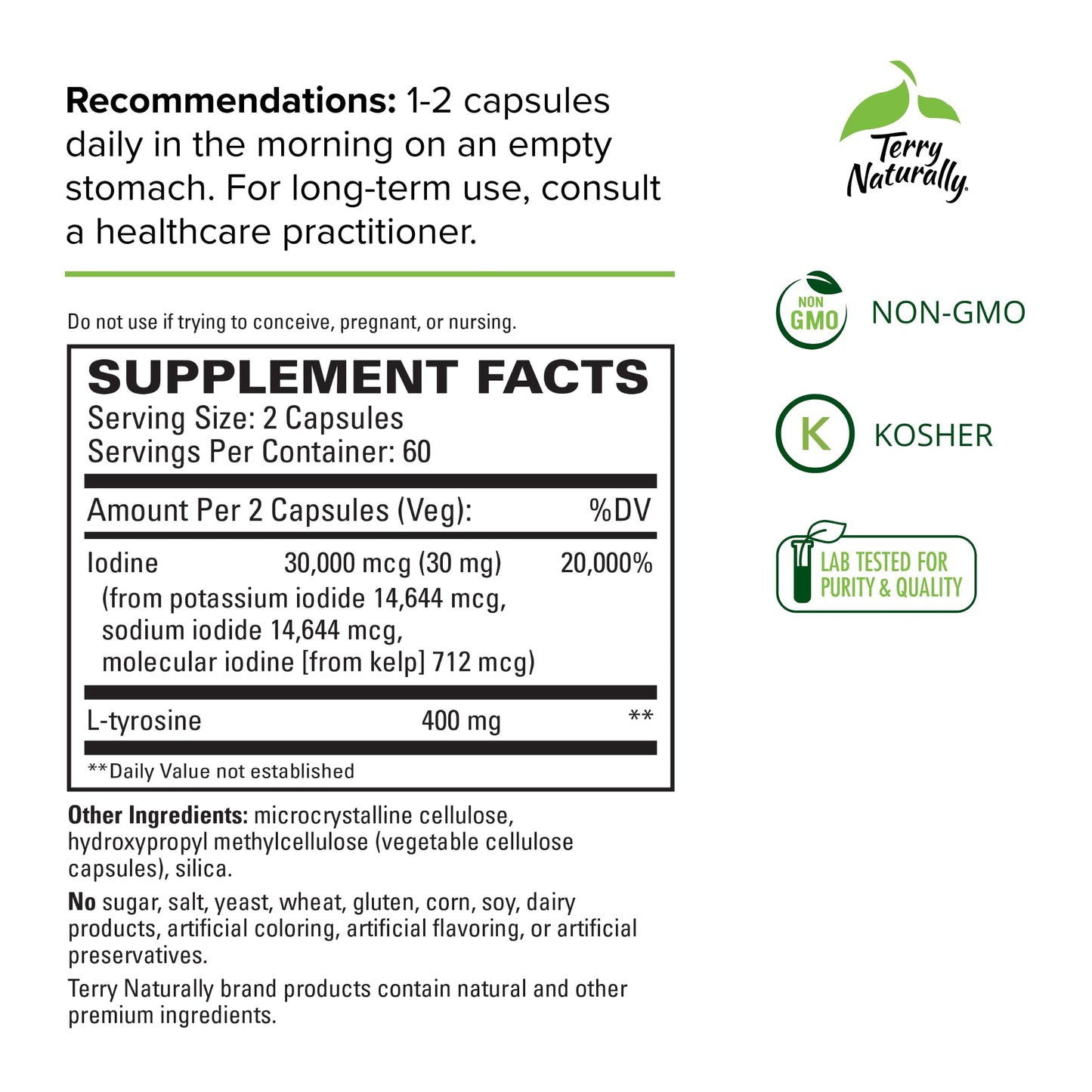 Terry Naturally Thyroid Care - 120 Capsules - Complete Metabolic Function - with Iodine Terry NaturallyUS supplements